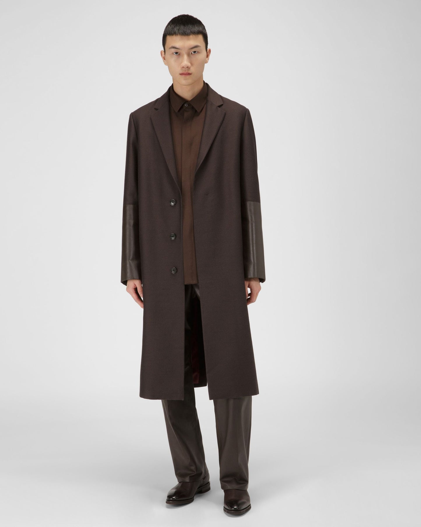Scavone | Men's Boots | Coffee Leather | Bally | On Model Total Look