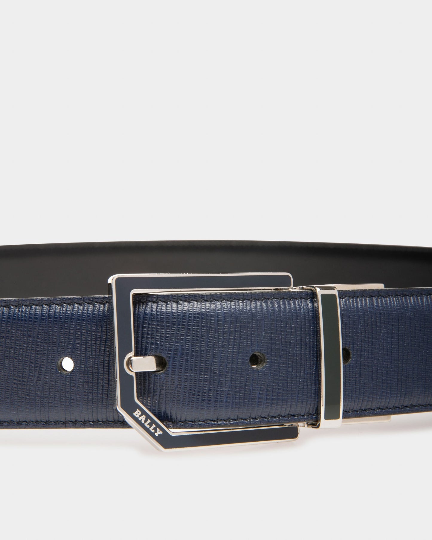 Charlton Leather 35mm Belt In Navy & Black