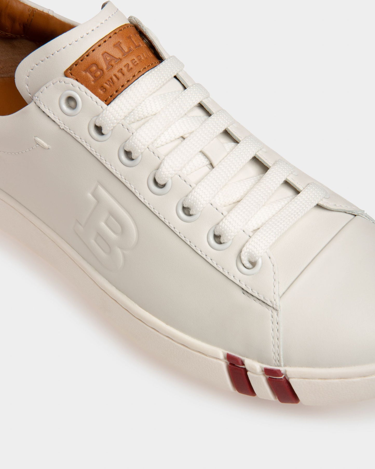Wivian Women's Leather Perforated Trainer In White