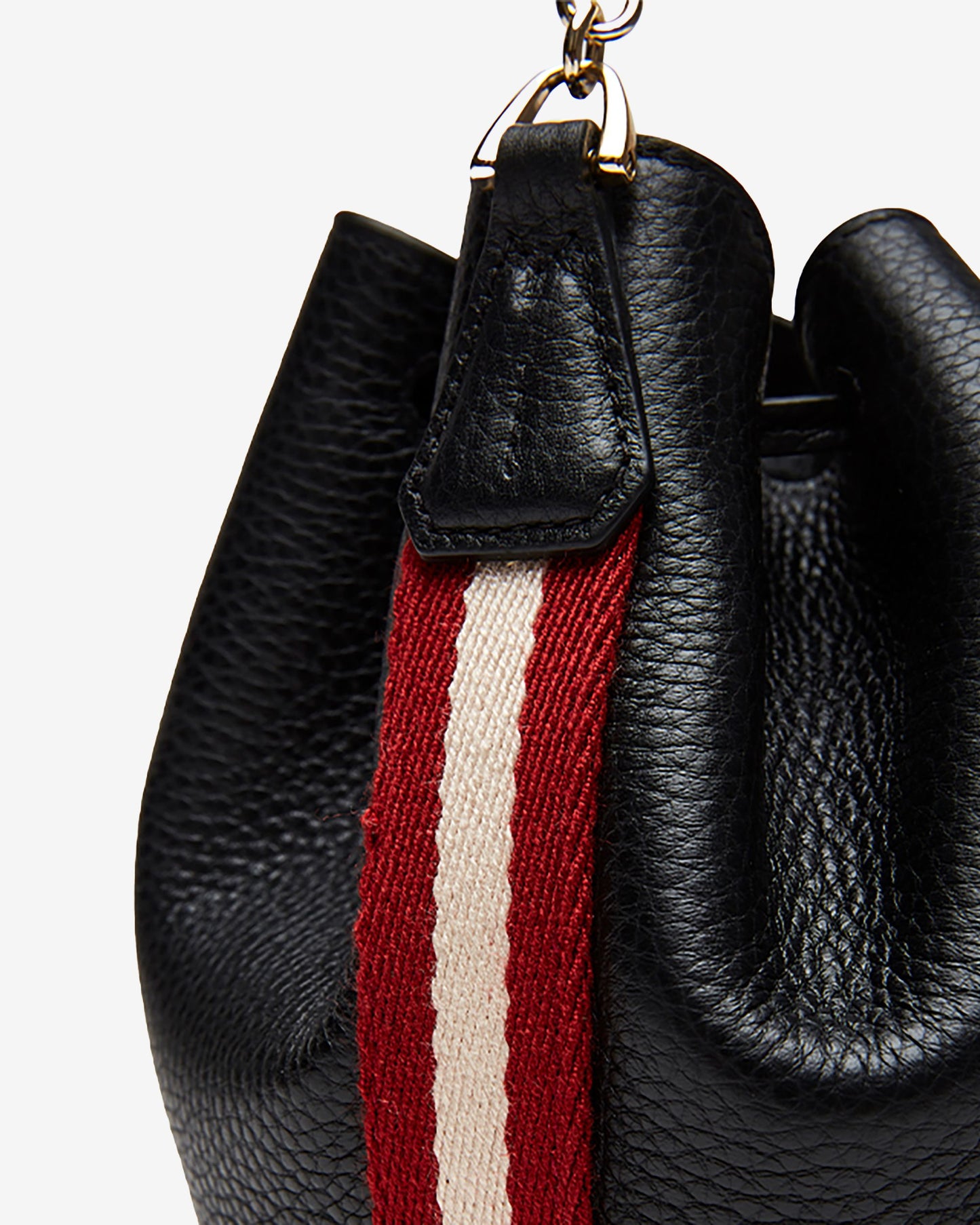 Bucket Bag in Black Grained Leather