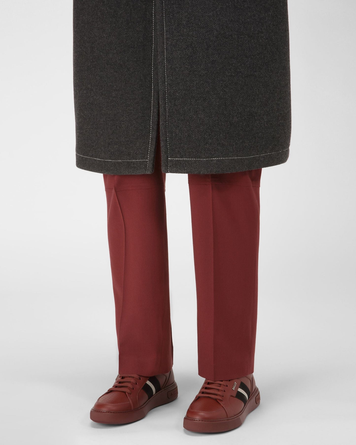 Moony Leather Sneakers In Heritage Red