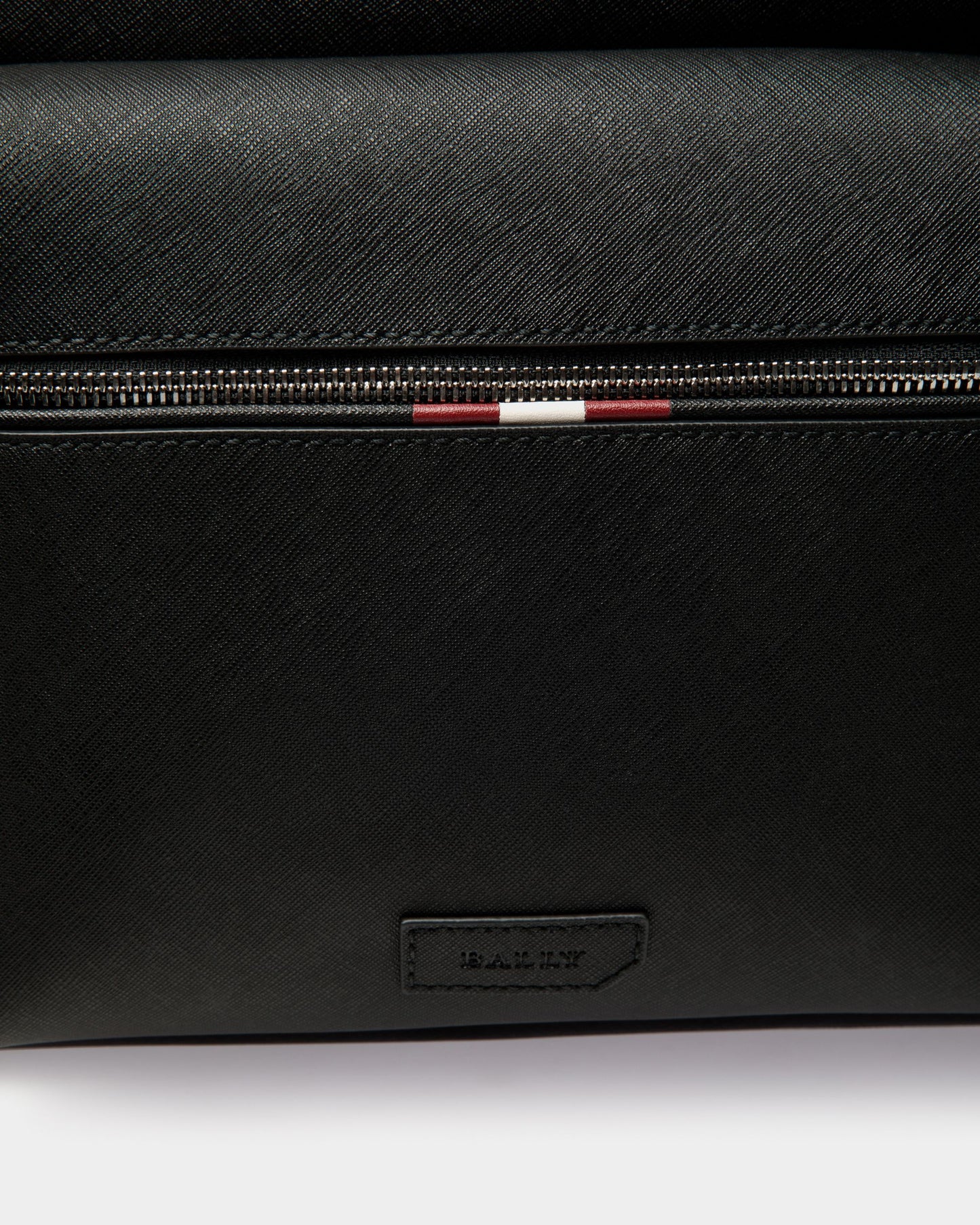 Men's Black Leather Casual Backpack