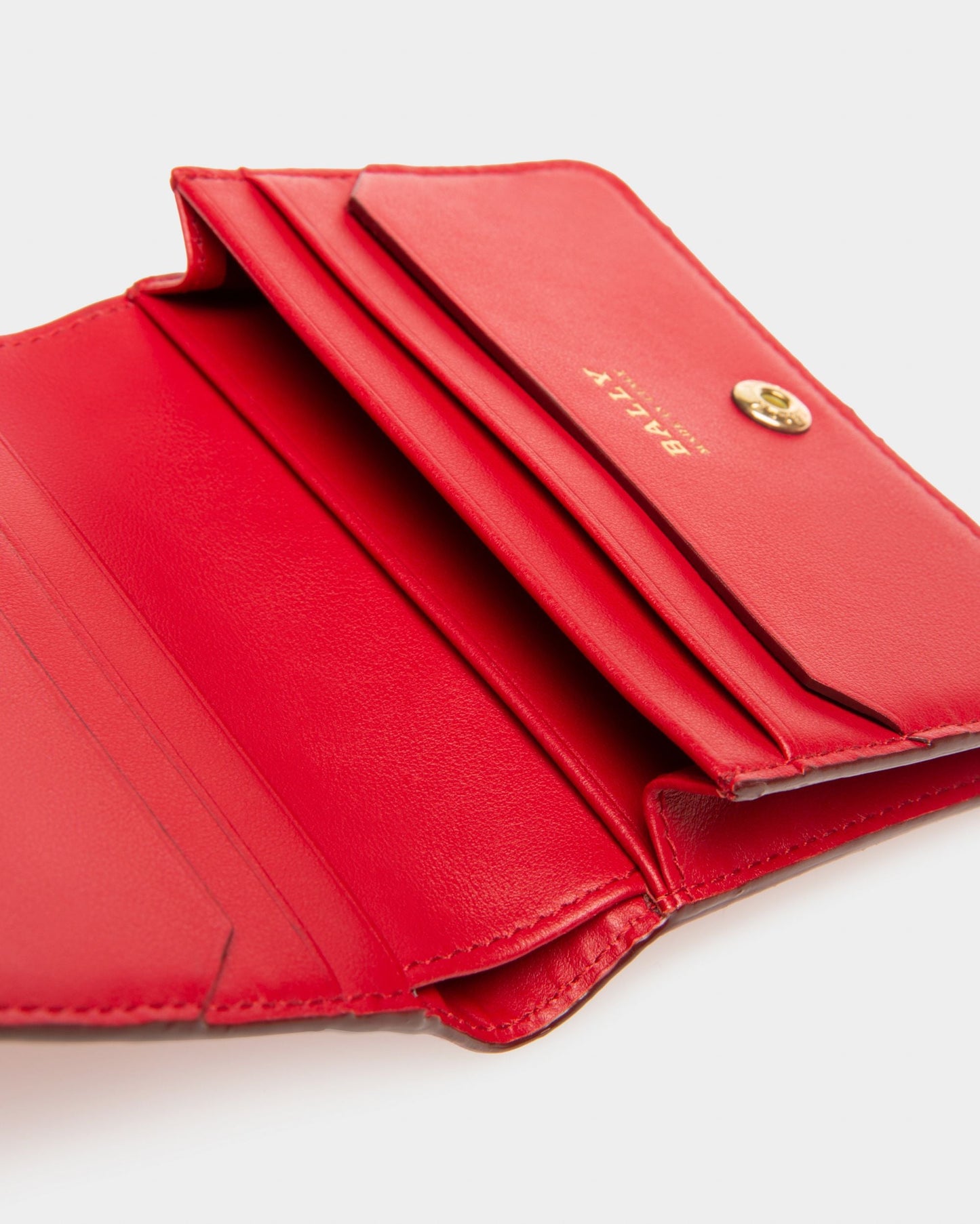 Lettes Leather Beniness Card Holder In Red
