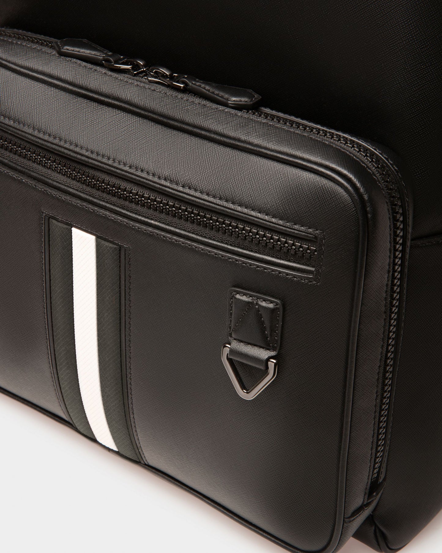 Mavrick | Men's Backpack | Black Leather | Bally | Still Life Detail