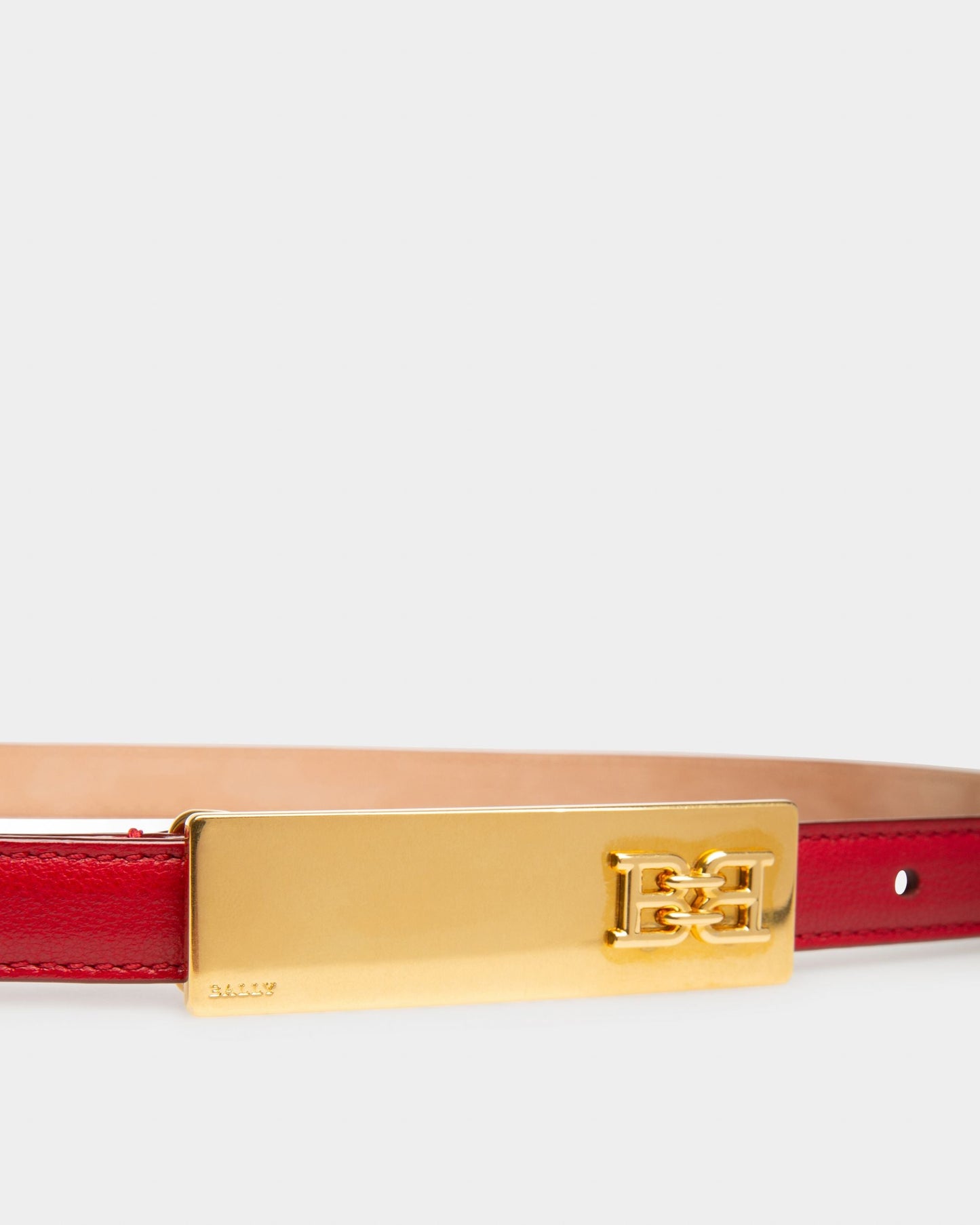 Blane Leather 15Mm Belt In Red