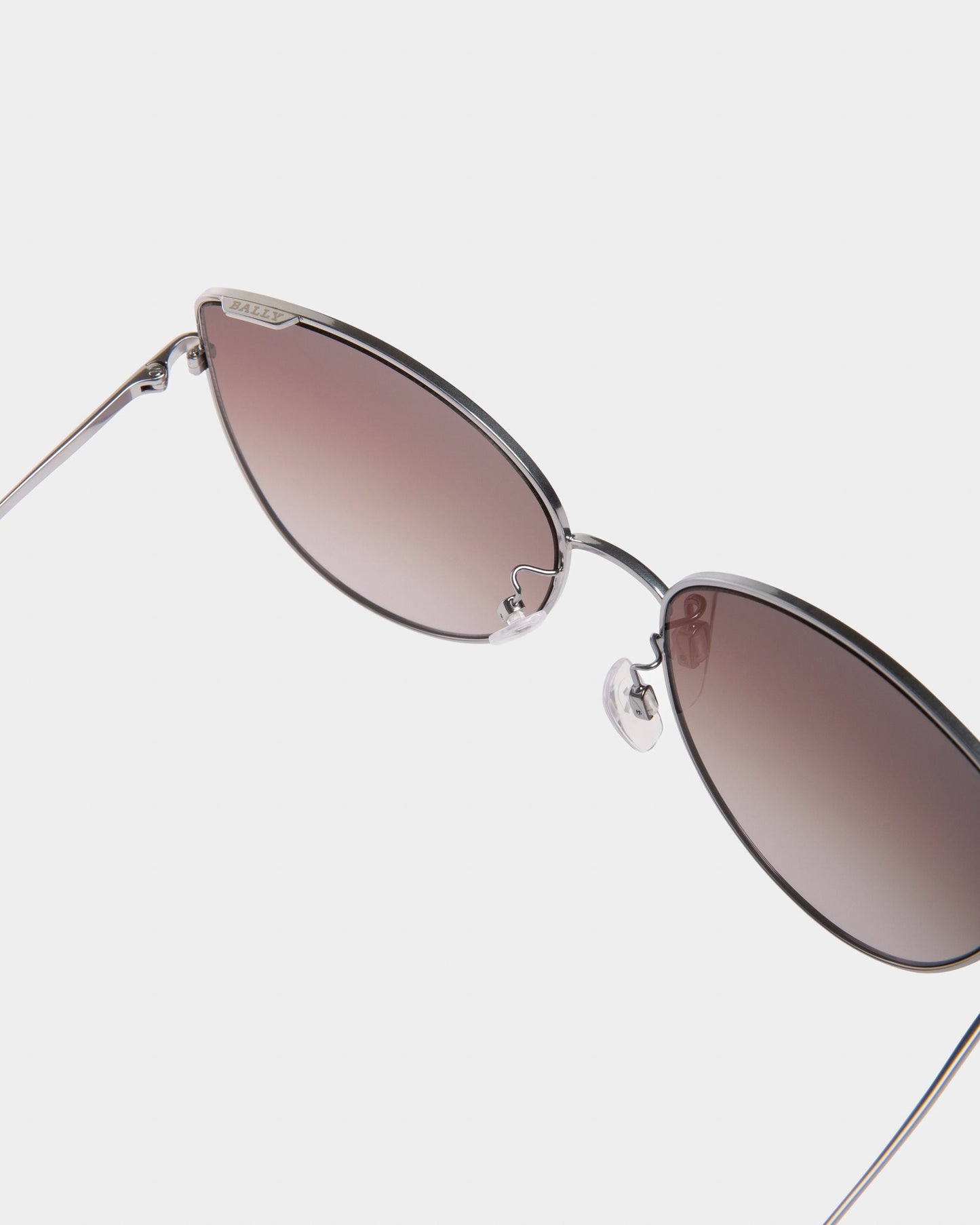 Glow Metal Sunglasses In Matte Light Blue & Gradient Lens