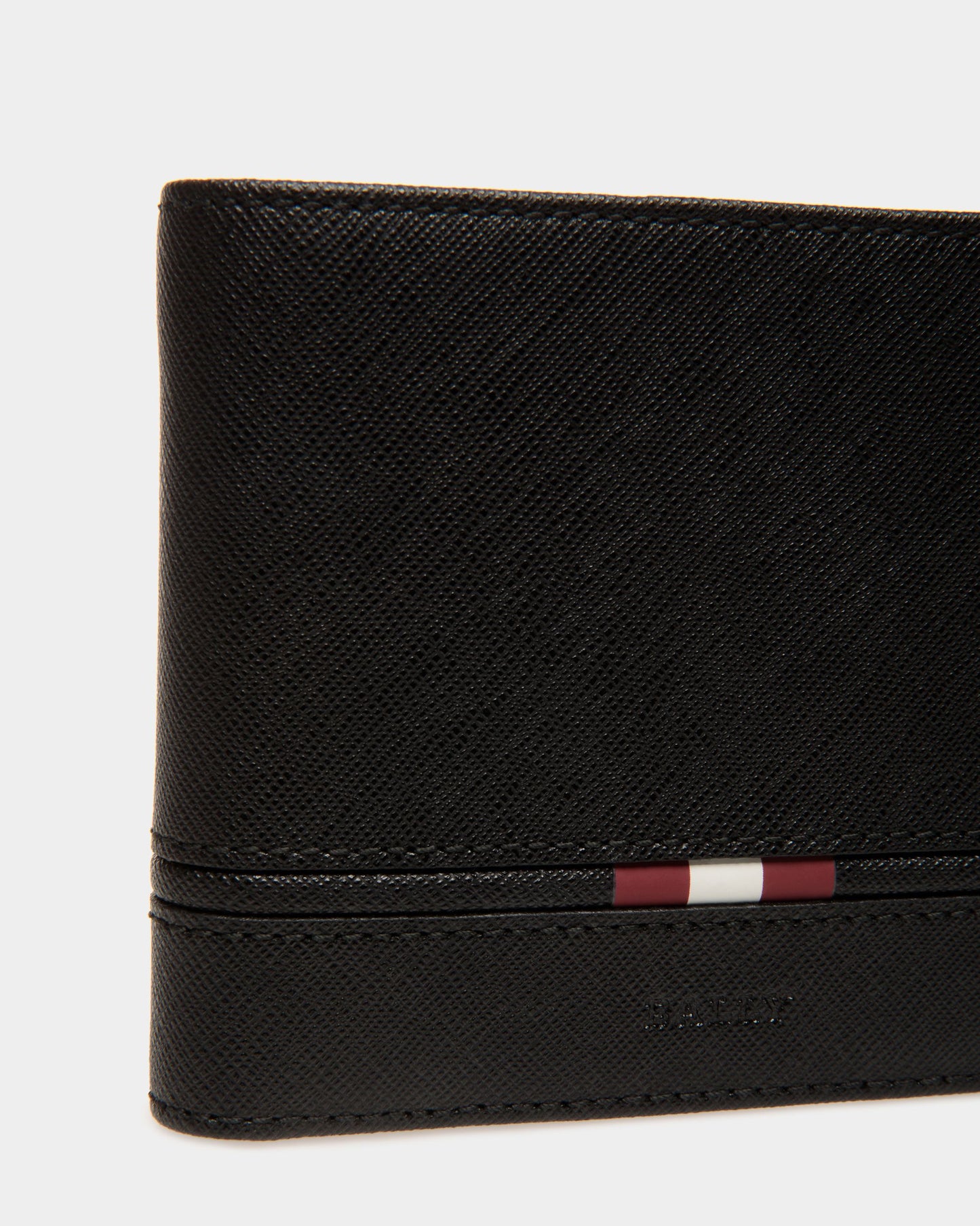 Bifold Wallet In Black Embossed Leather
