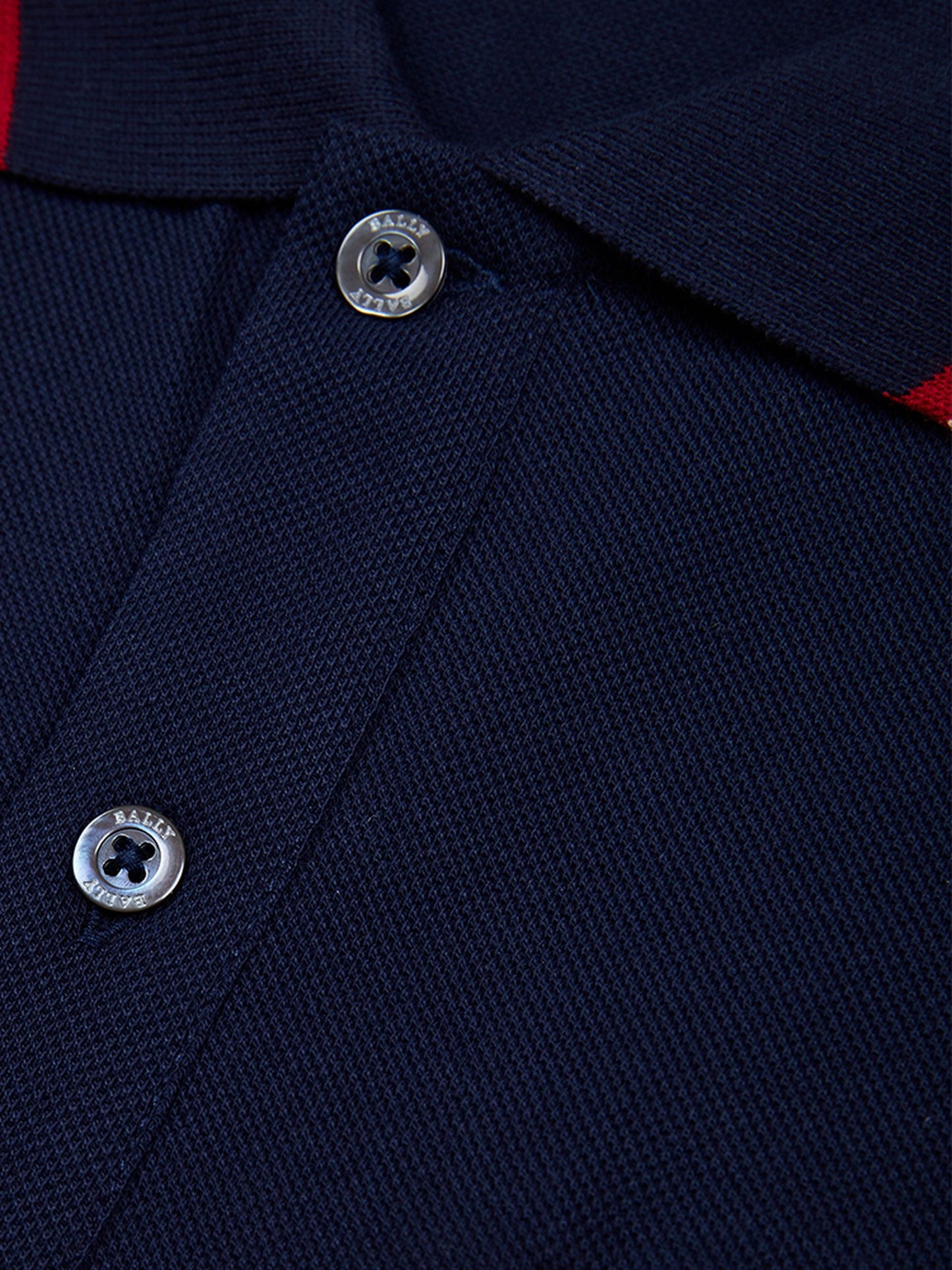 Polo Shirt in Blue Piqué-Knit Cotton