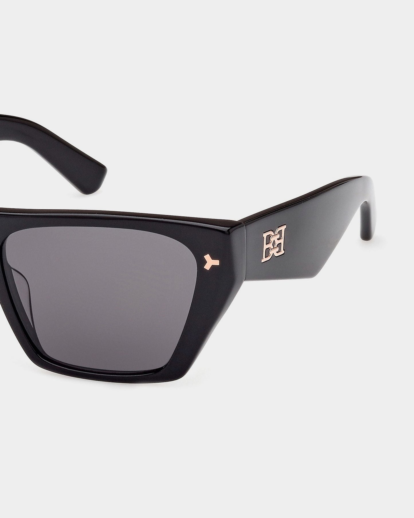 Ashley Geometric Full Rim Sunglasses In Black