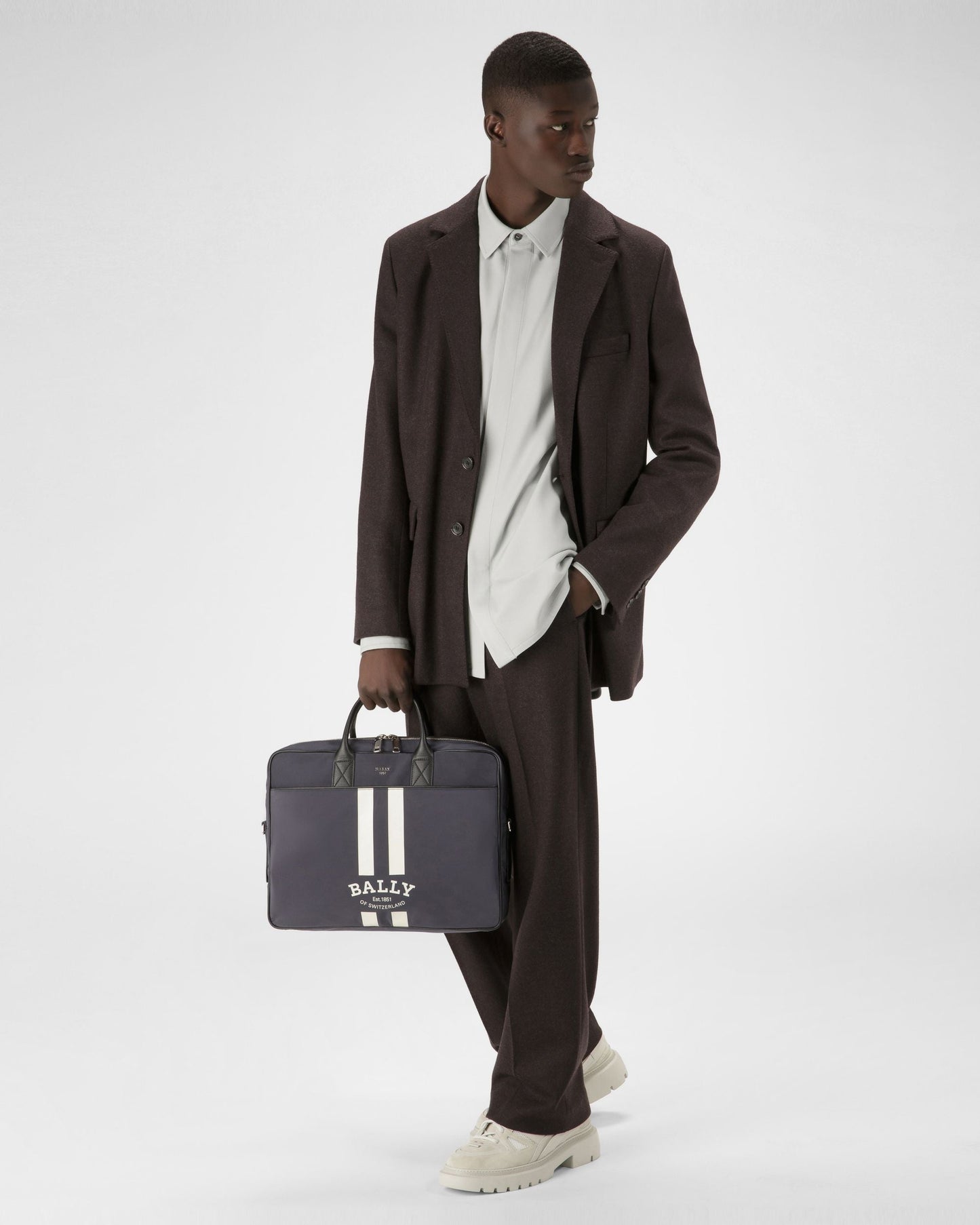 Faldy Eco-Nylon Business Bag In Navy