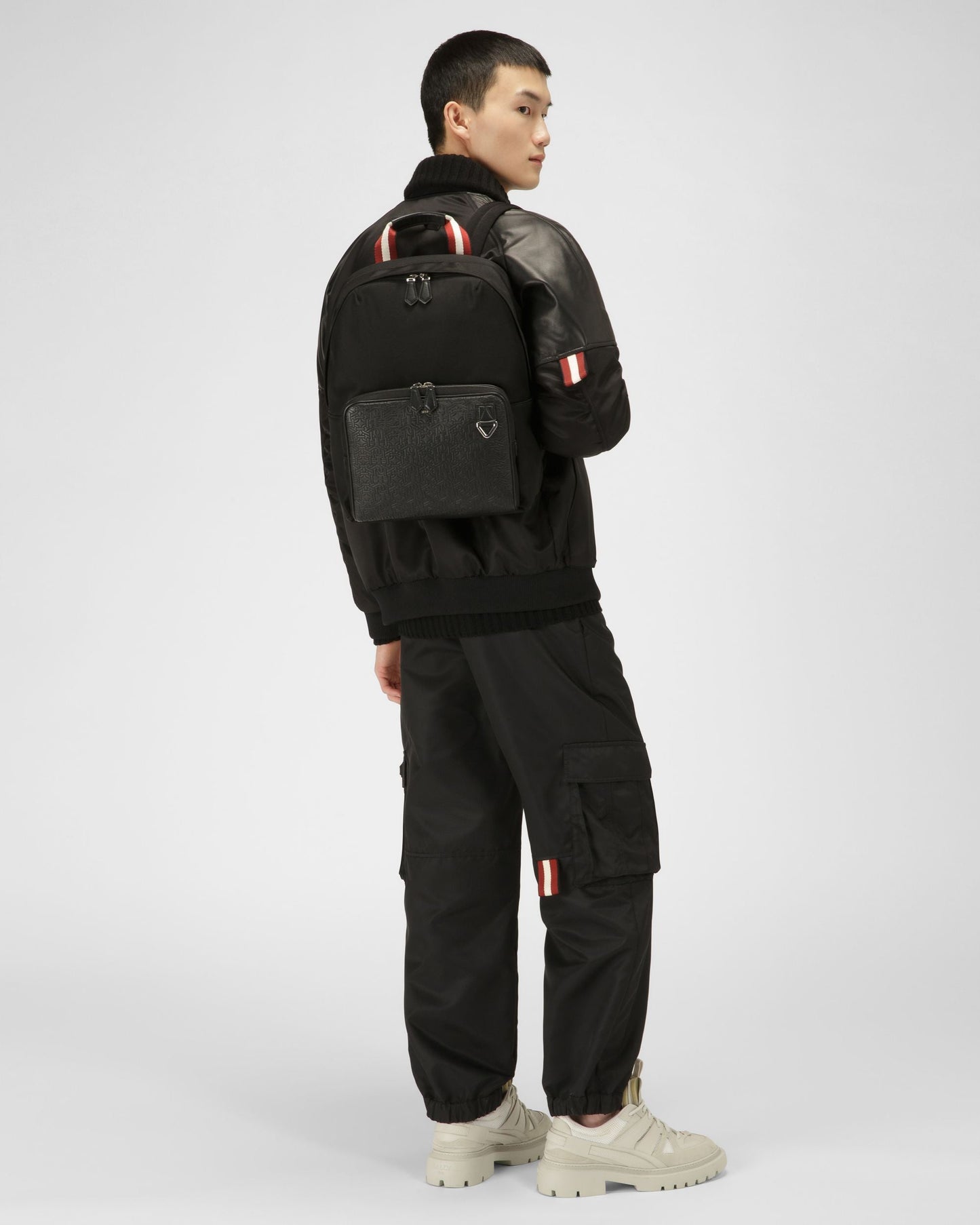 Codie Nylon & Leather Backpack In Black