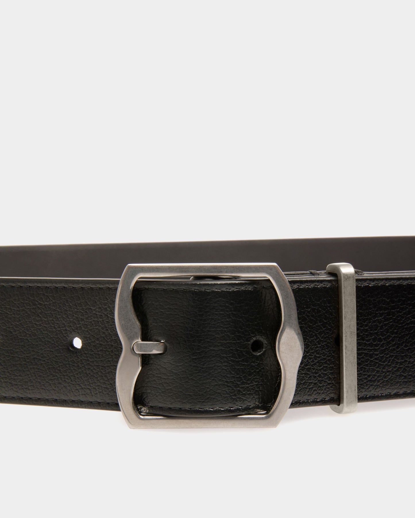 Emblem | Men's Belt | Black Leather | Bally | On Model Front