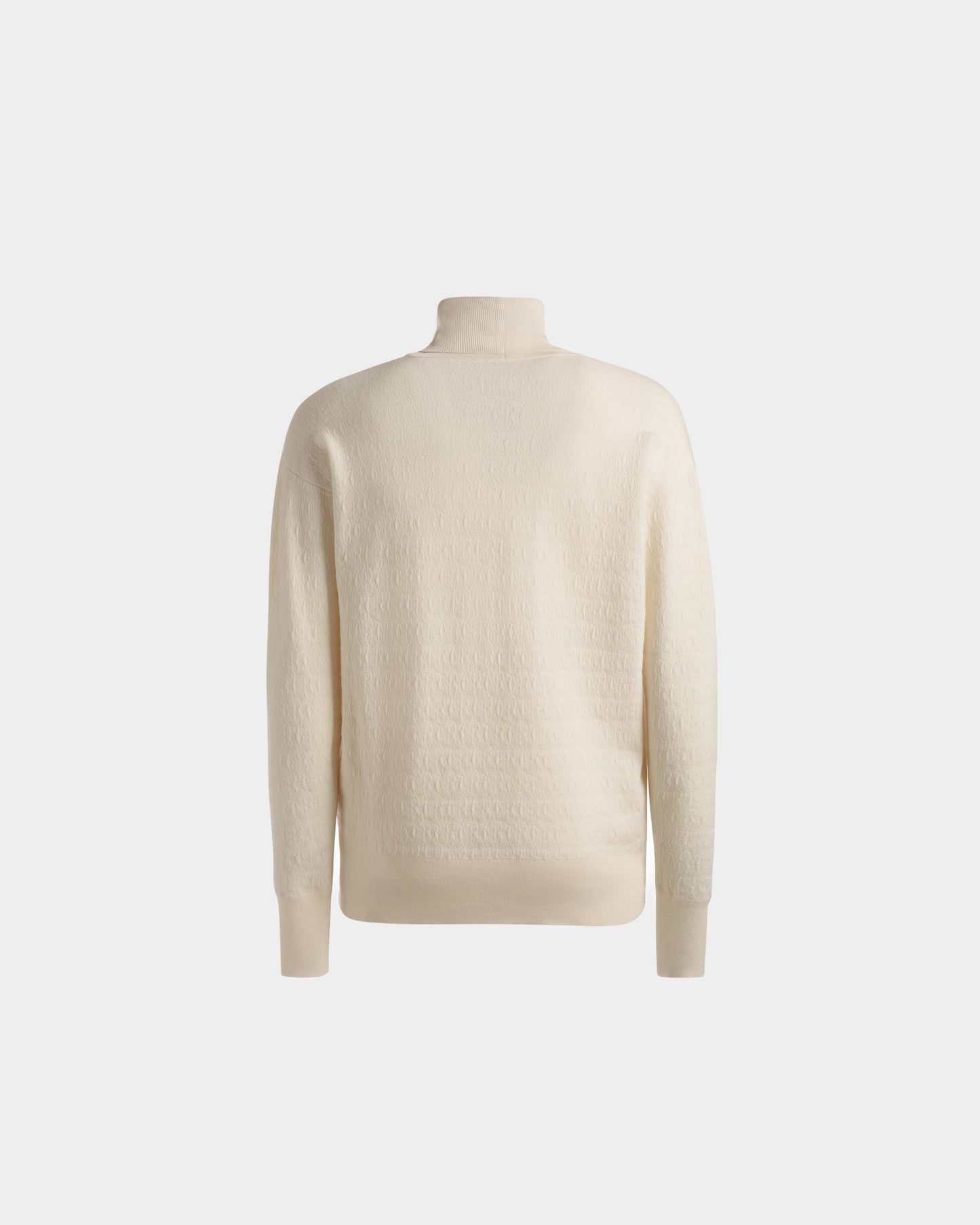 Roll Neck Sweater | Men's Sweater | Bone Wool | Bally | Still Life Back