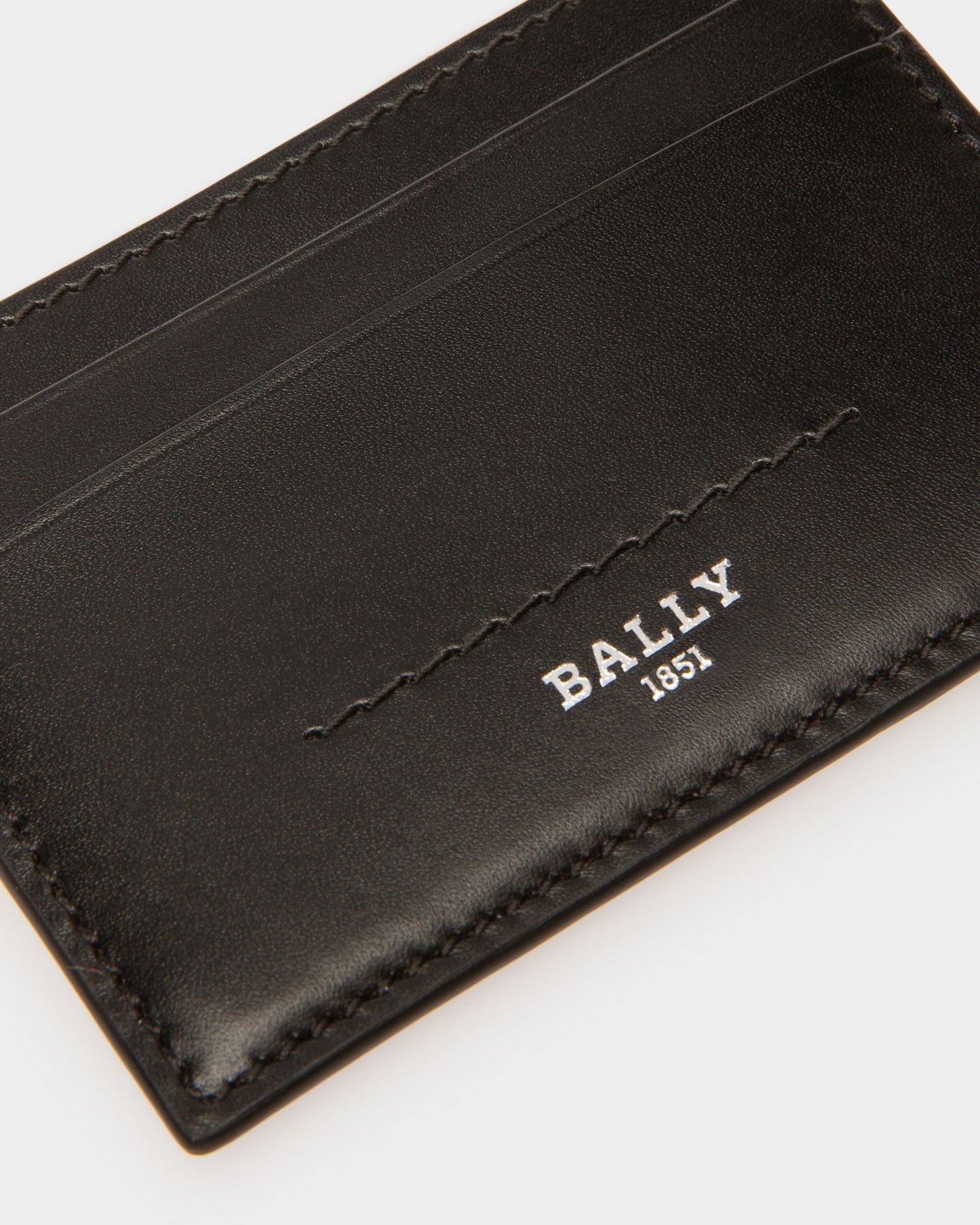 Schar Leather Card Holder In Black