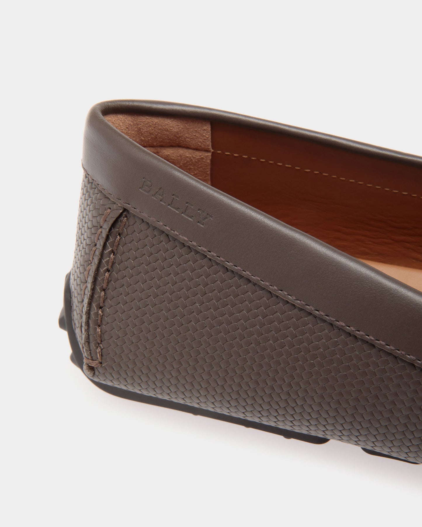 Driver in Brown Embossed Leather