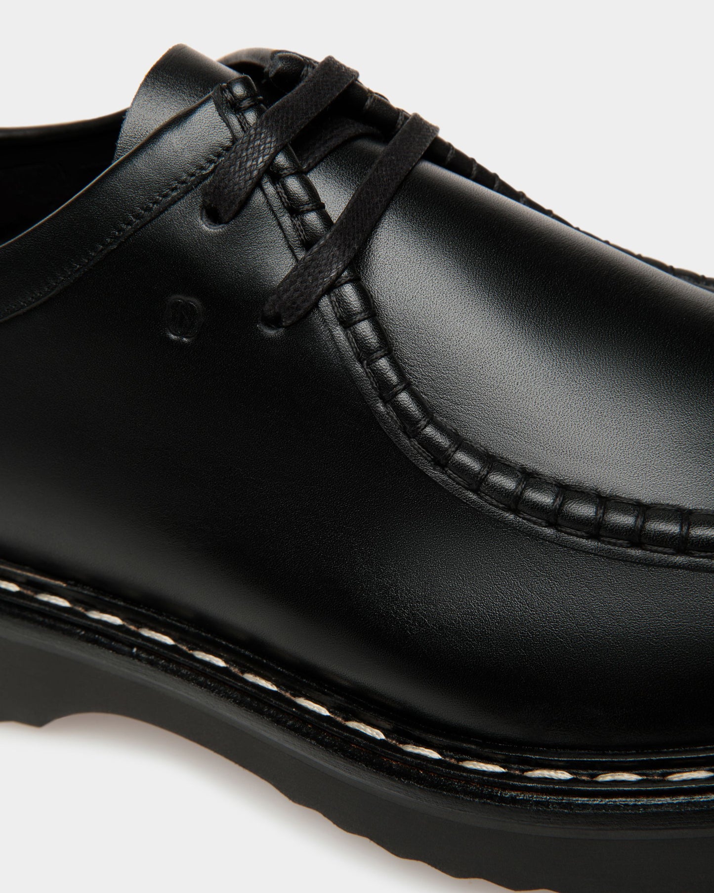 Neasden Derby Shoes | Men's Shoes | Black Leather | Bally | Still Life Detail