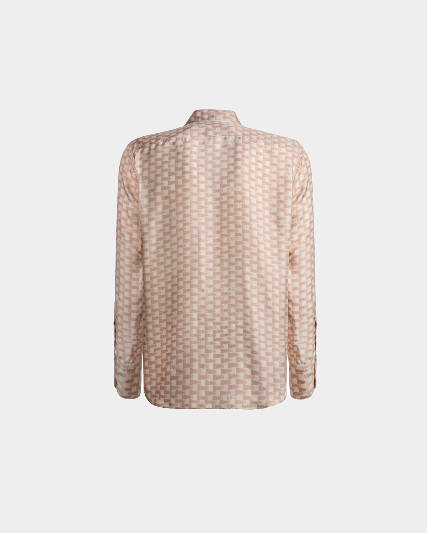 Pennant Print Shirt | Men's Shirt | Dusty Petal Silk | Bally | Still Life Back
