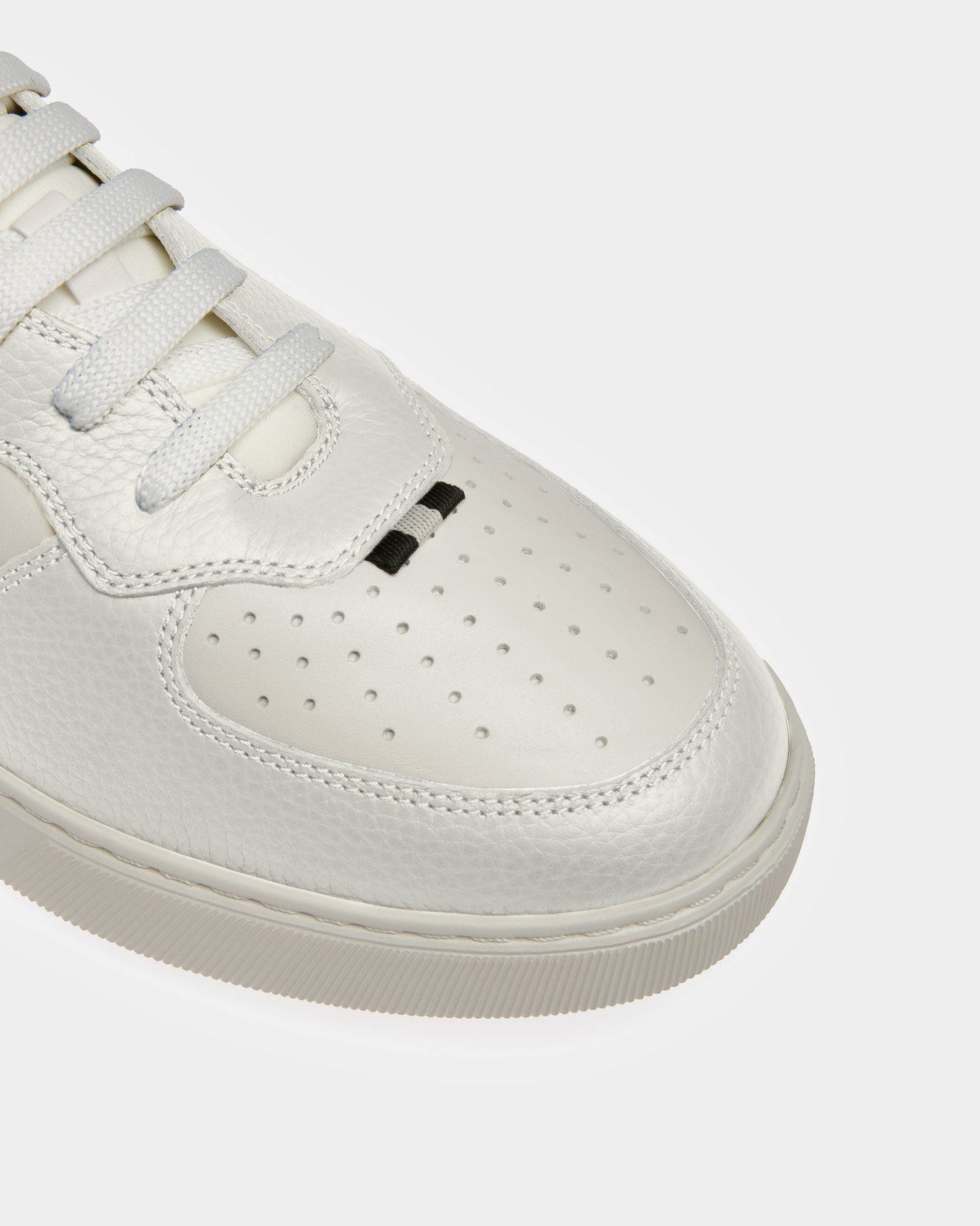 Mark Leather And Fabric Sneakers In White