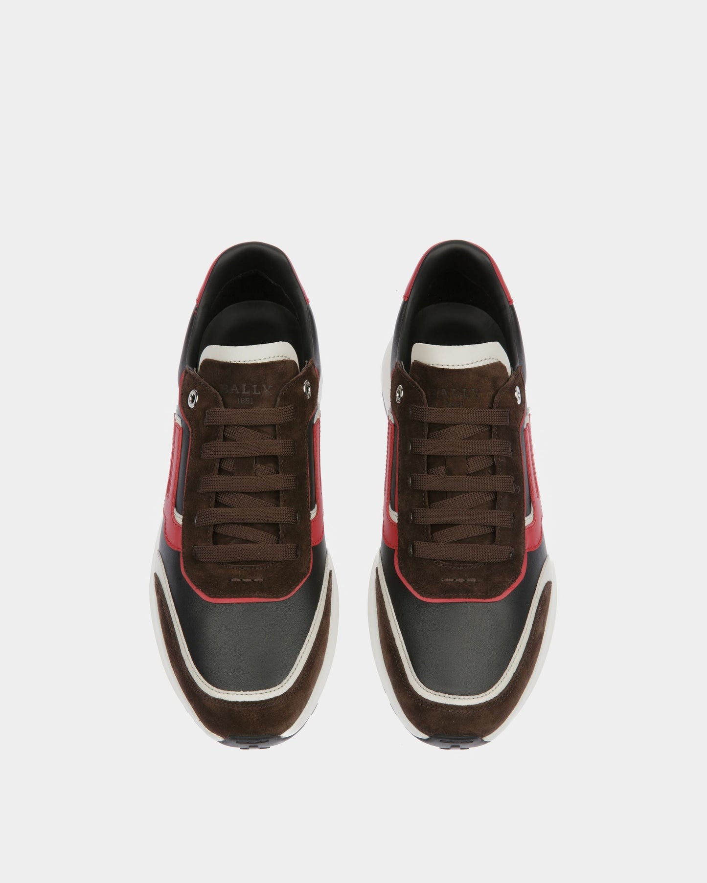 Demmy Leather Sneakers In Ebony Brown