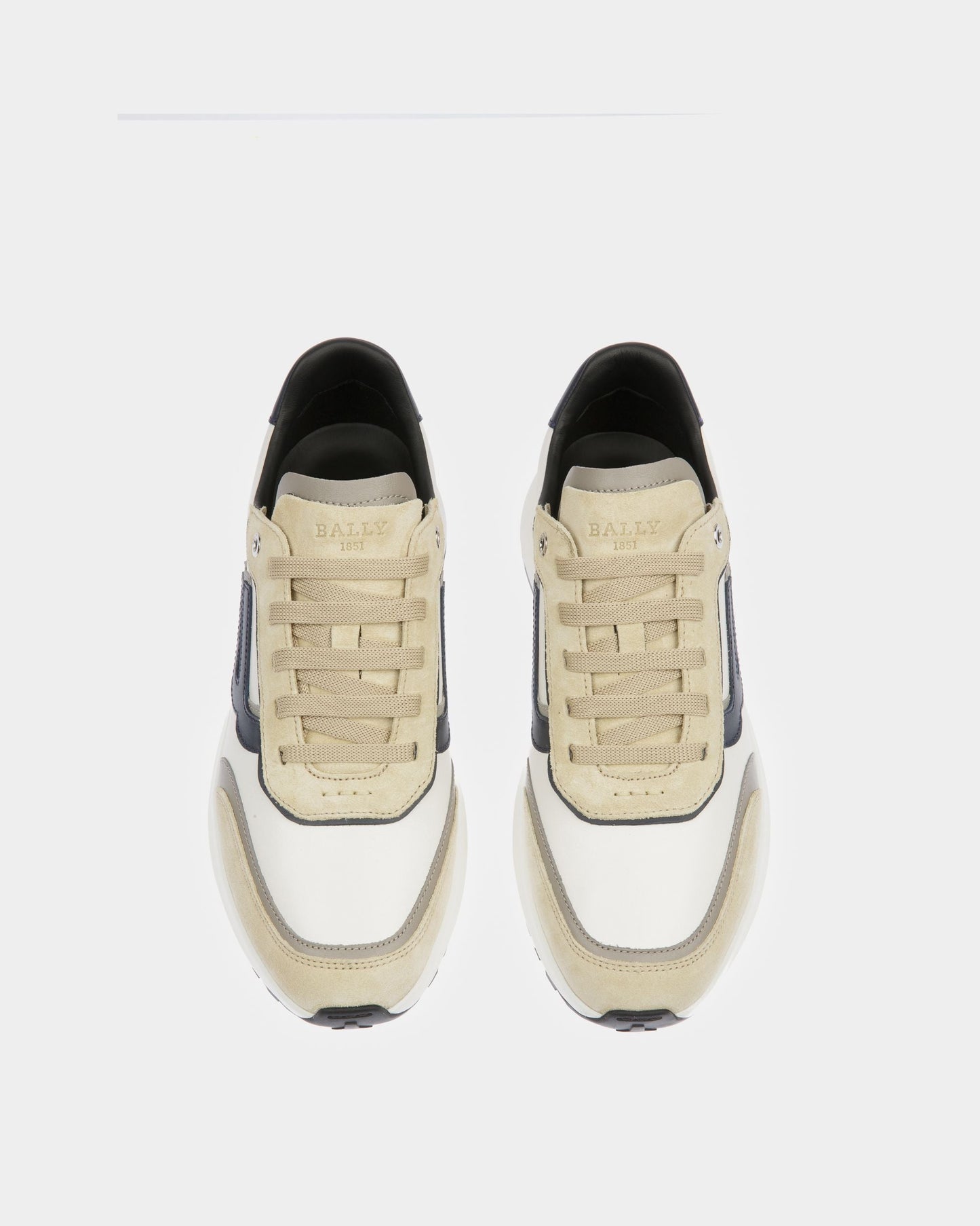 Demmy Leather Sneakers In Beige