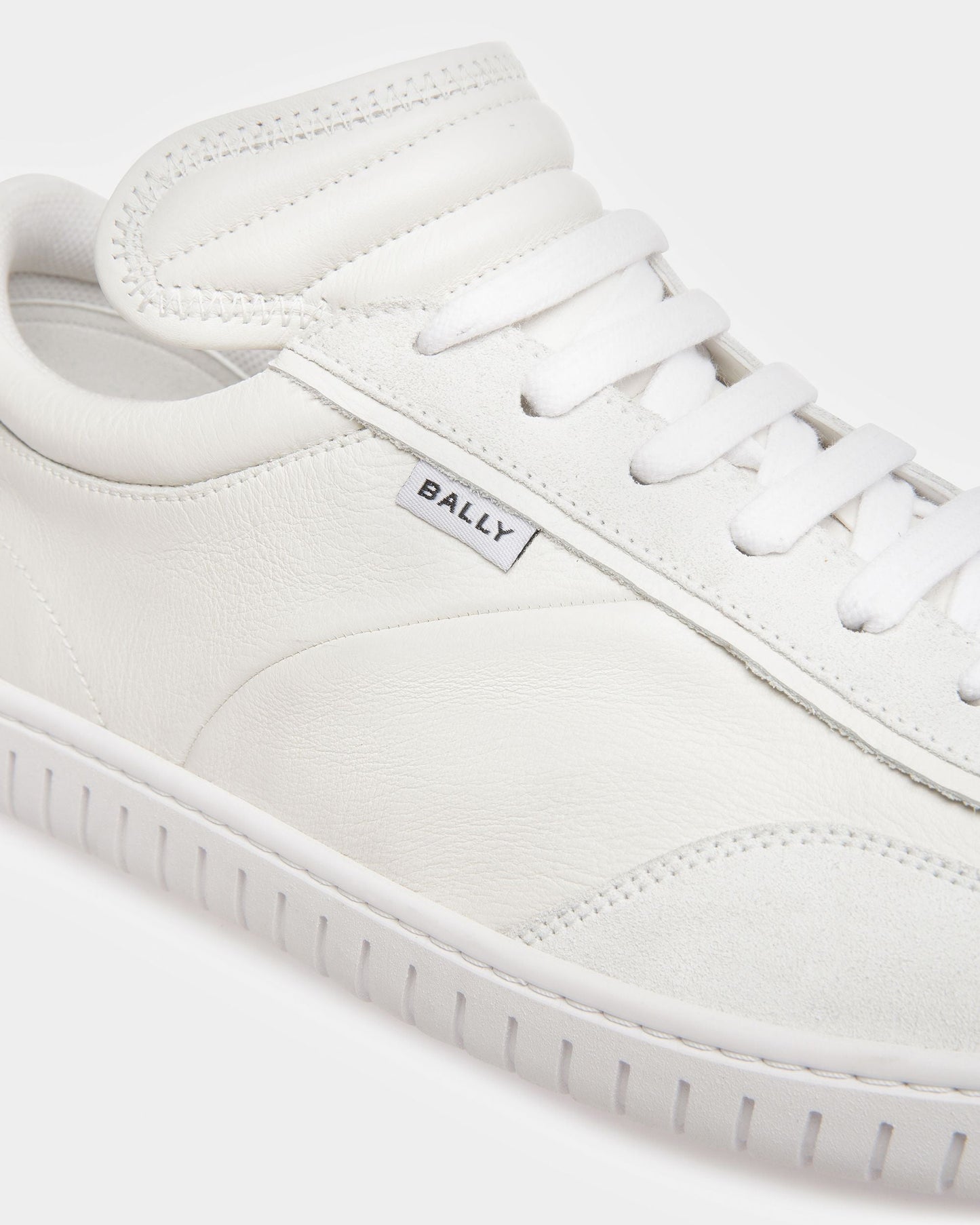 Parrel | Men's Sneakers | White Leather | Bally | Still Life Detail