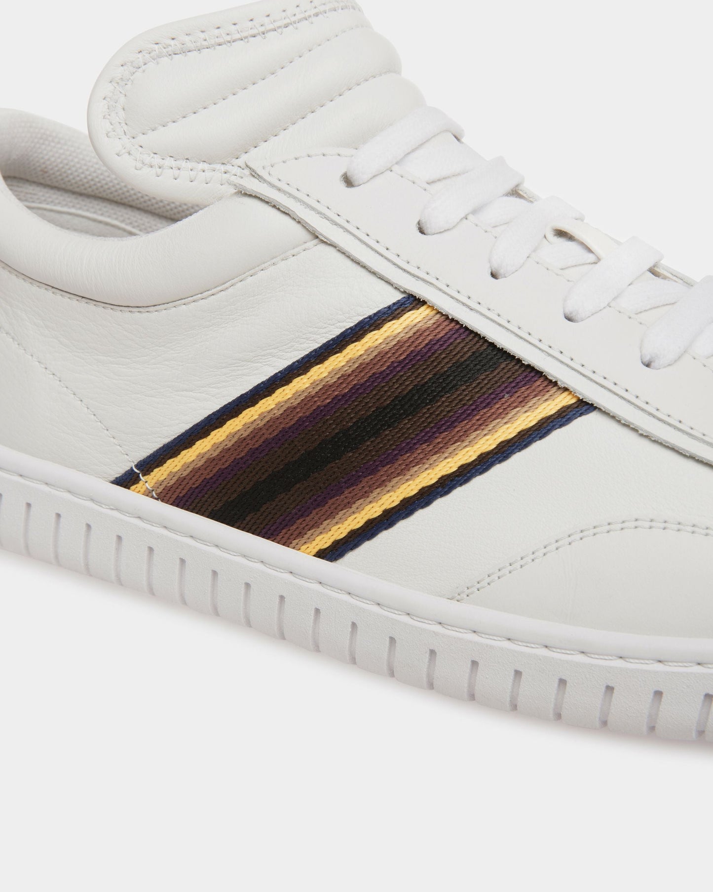 Parrel Ribbon | Men's Sneakers | White Leather | Bally | Still Life Detail