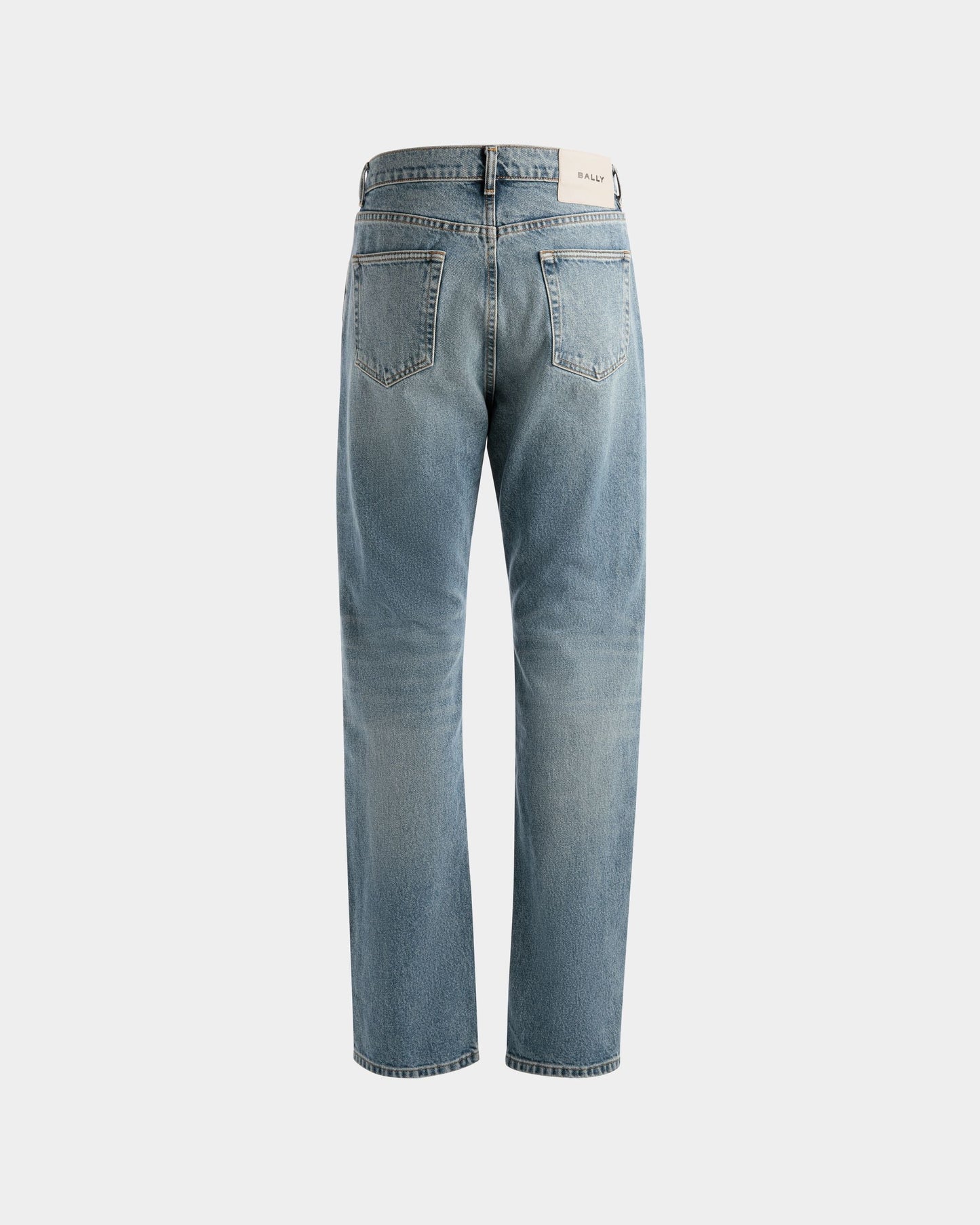 Straight Pants In Blue Denim