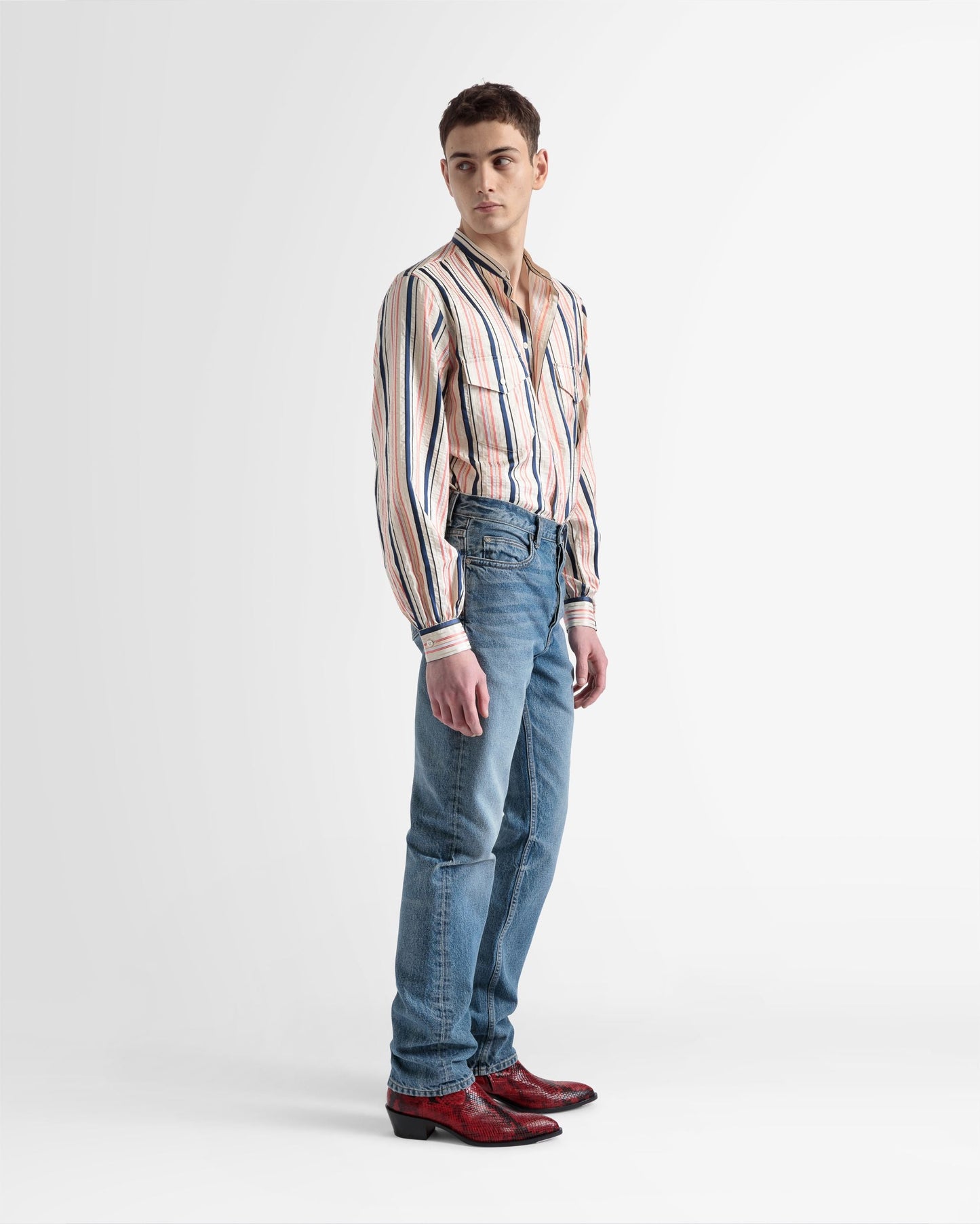 Flared Pants In Blue Denim