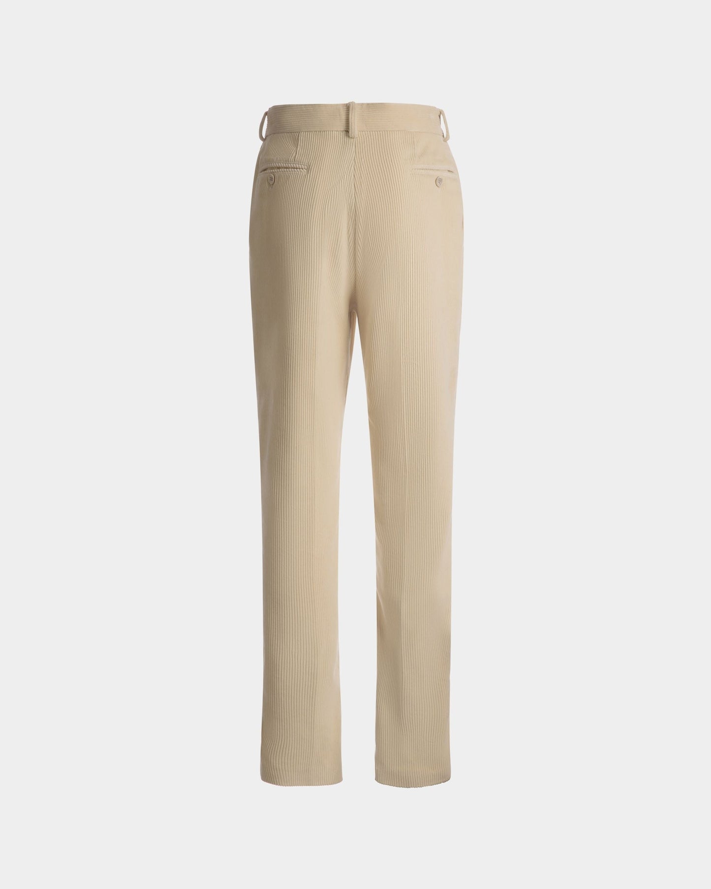 Tailored Straight Leg Pants | Men's Pants | Bone Wool | Bally | Still Life Back