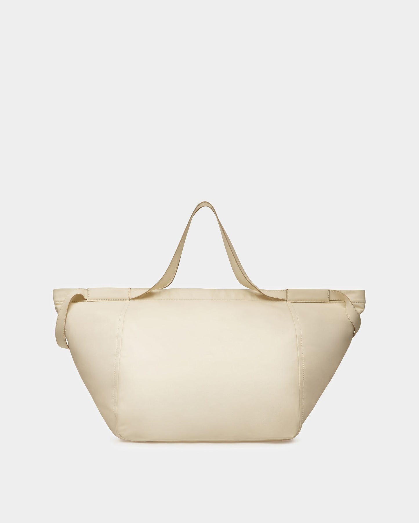Billboard Leather Tote In Beige