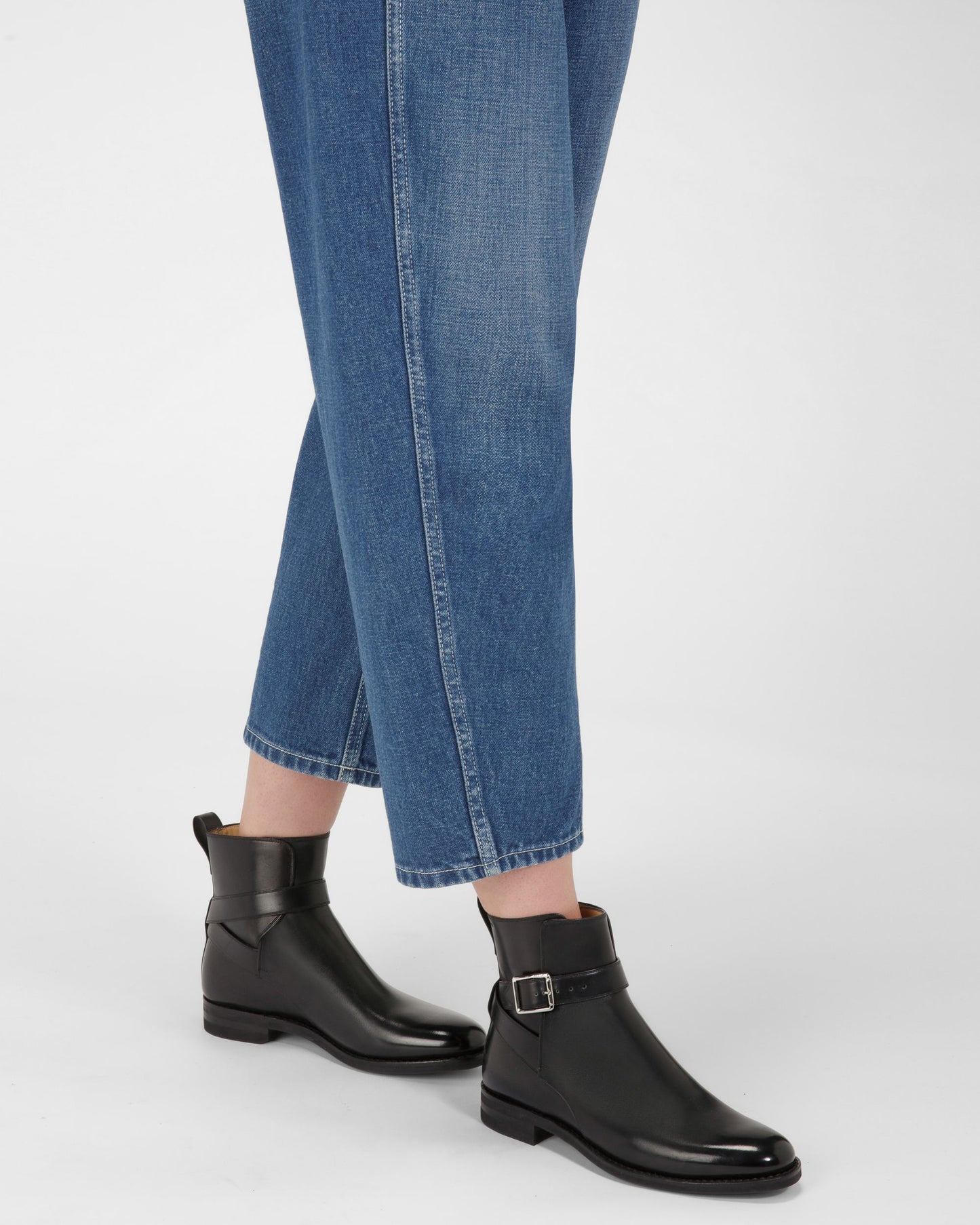 Filly Leather Booties In Black
