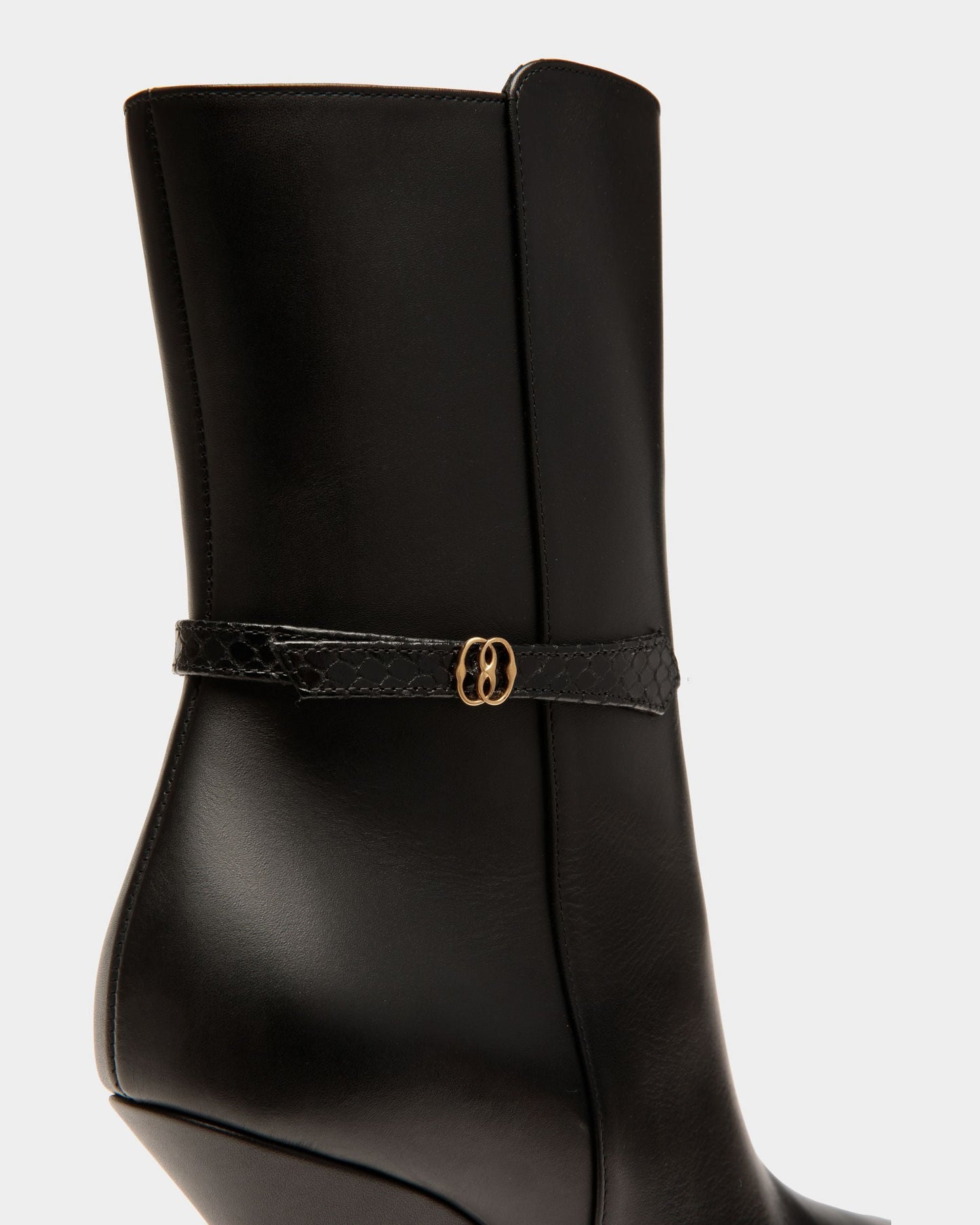 Odeya | Women's Boots | Black Leather | Bally | Still Life Detail