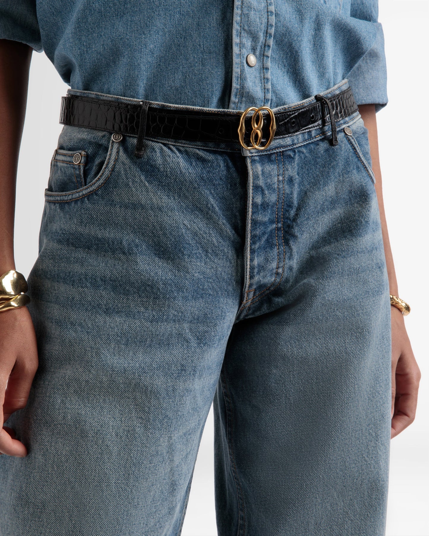 Emblem Crocodile Embossed 25mm Belt
