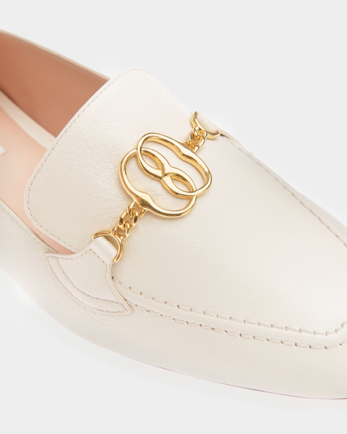 Obrien | Women's Flats | Bone Leather | Bally | Still Life Detail
