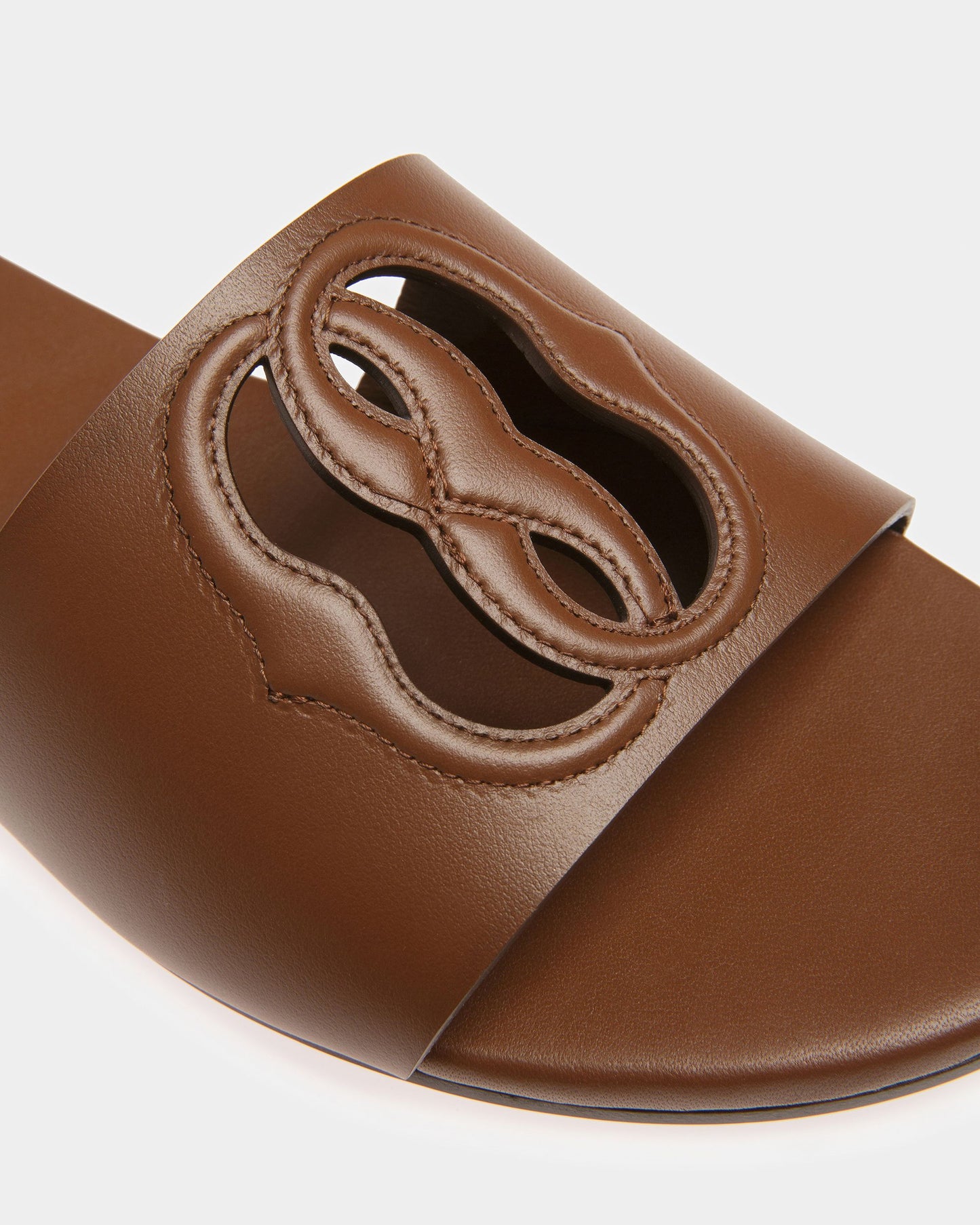 Goldie | Women's Sandals | Brown Leather | Bally | Still Life Detail