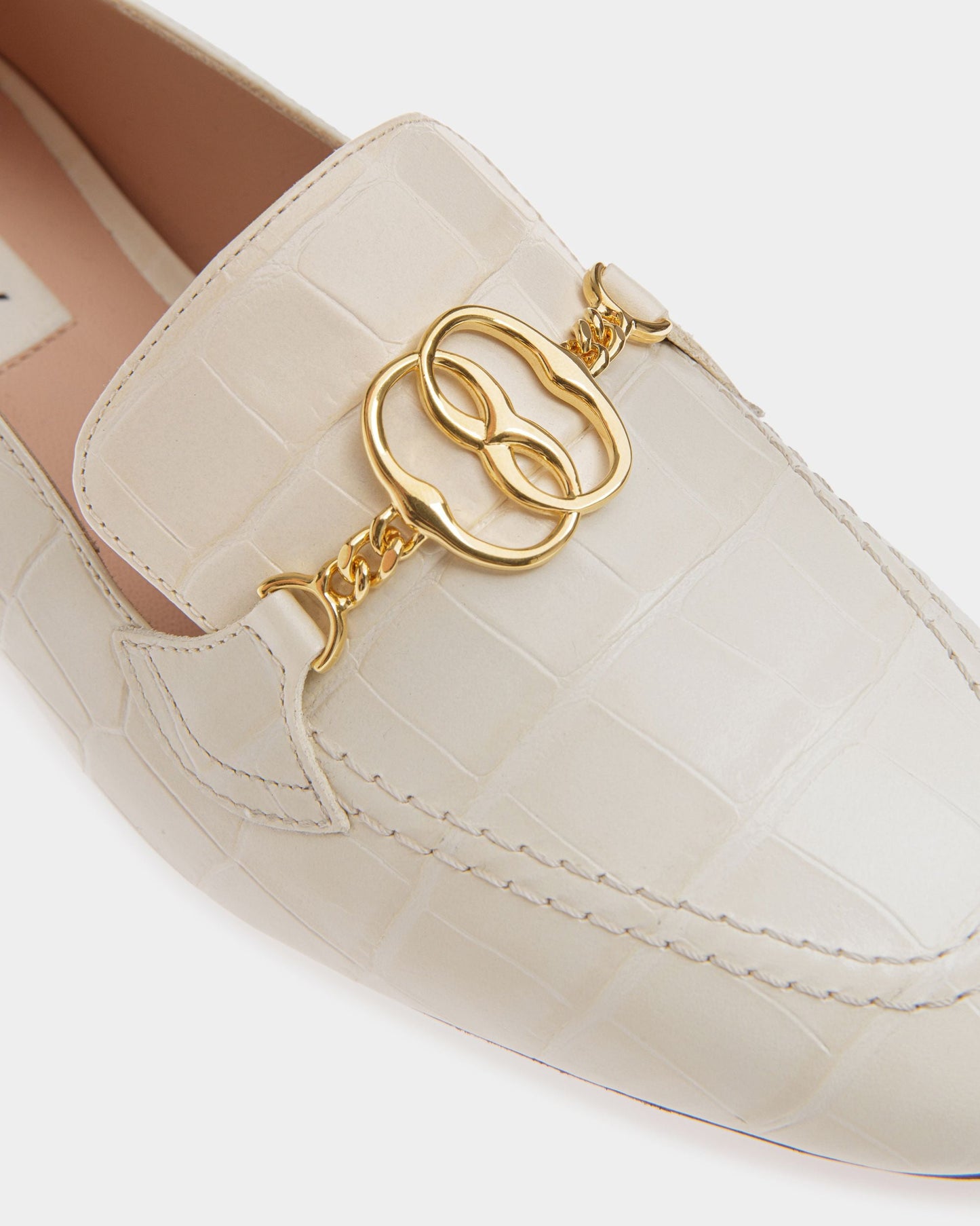 Obrien | Women's Loafers | Bone Leather | Bally | Still Life Detail