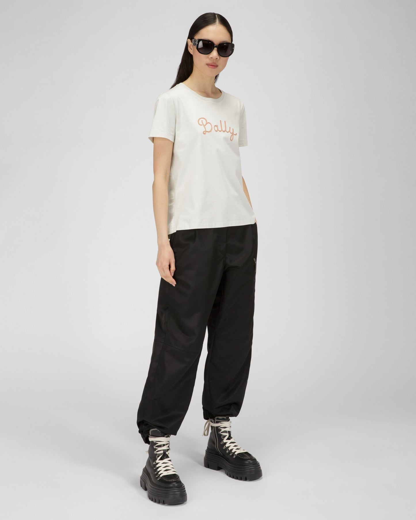 Cotton T-Shirt In Bone