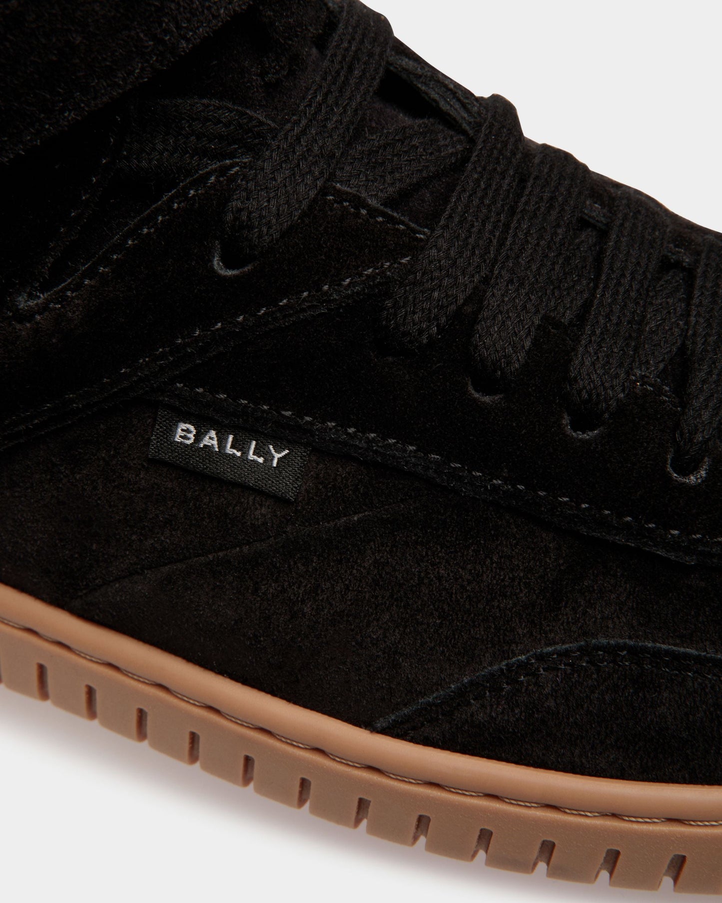 Parrel Mid | Women's Sneakers | Black And Amber Leather | Bally | Still Life Detail
