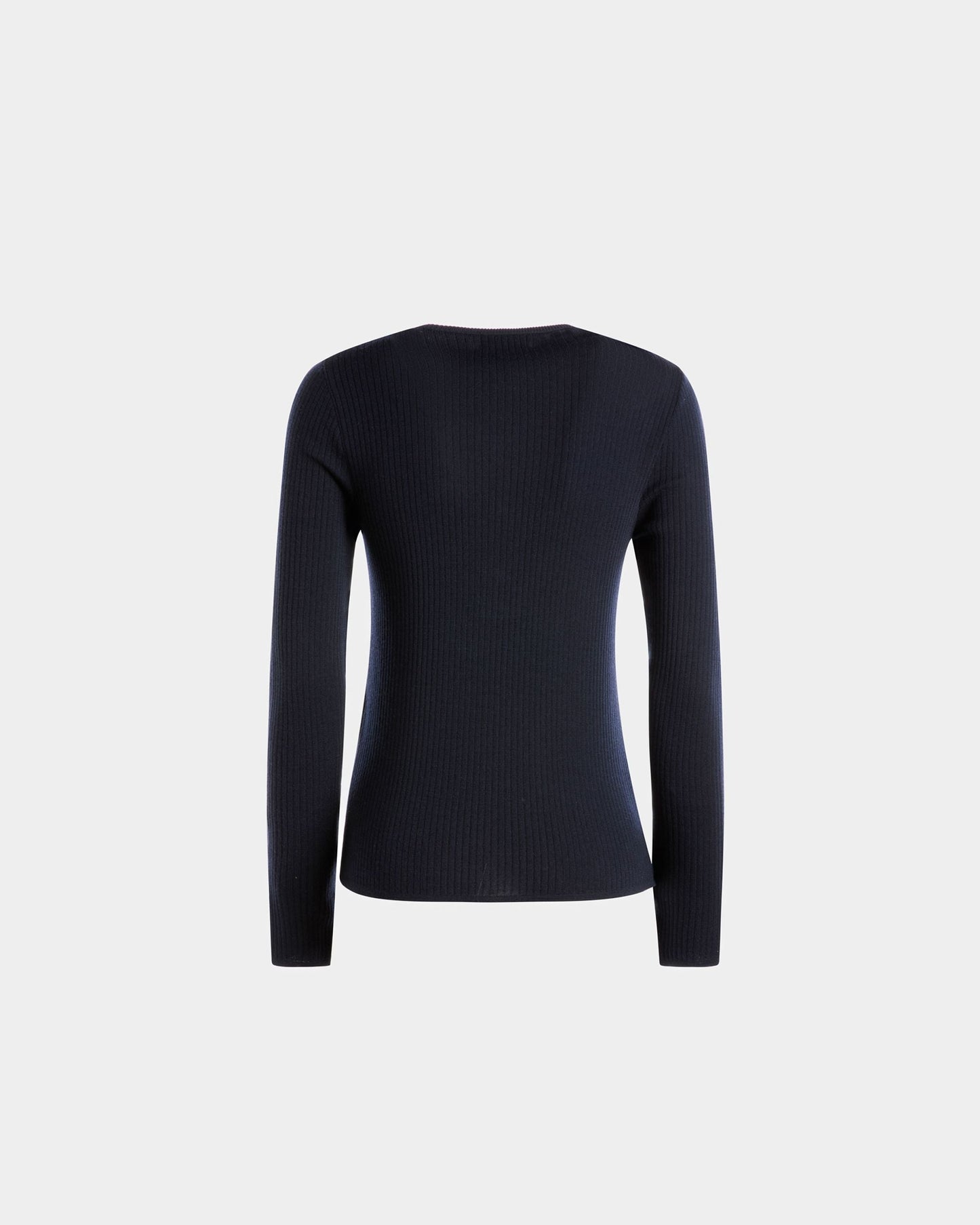 Knitted Henley Top | Women's Top | Ink Wool | Bally | Still Life Back