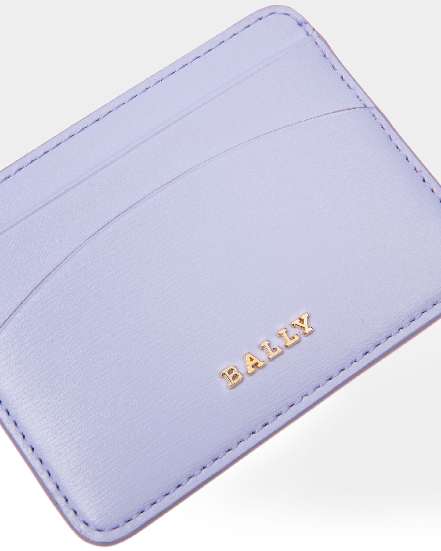 Lexye Leather Card Holder In Lilac