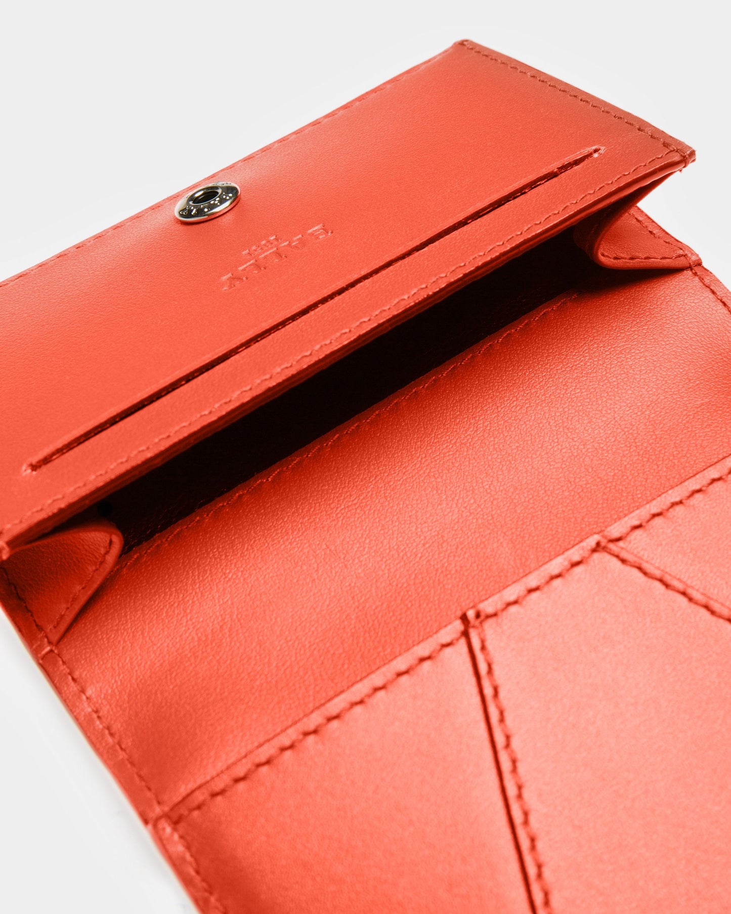 Annye Leather Business Card Holder In Orange