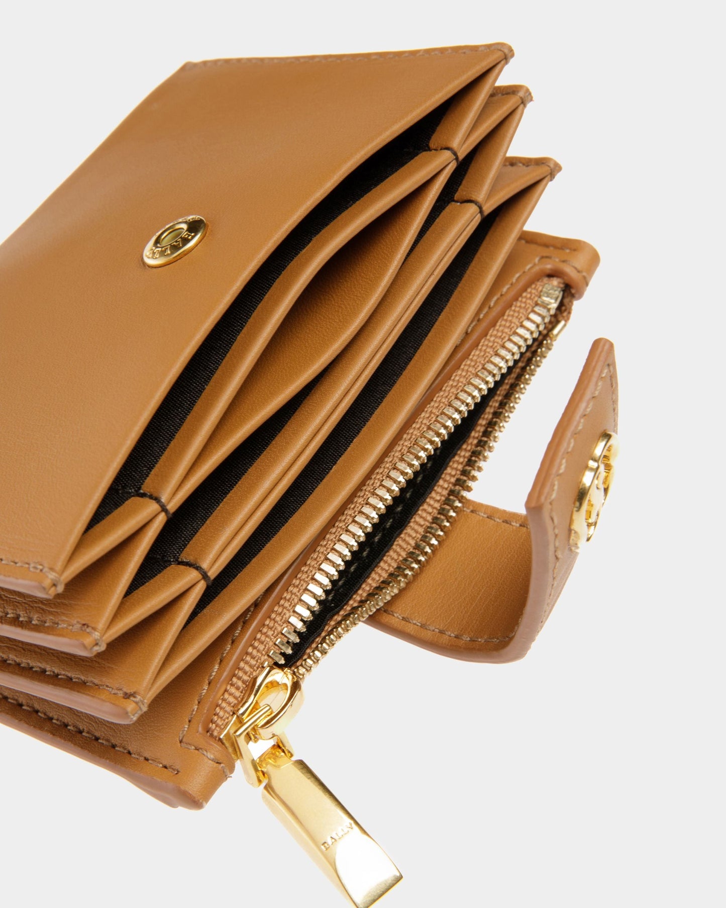 Emblem Card Holder | Women's Card Holder | Desert Leather | Bally | Still Life Detail