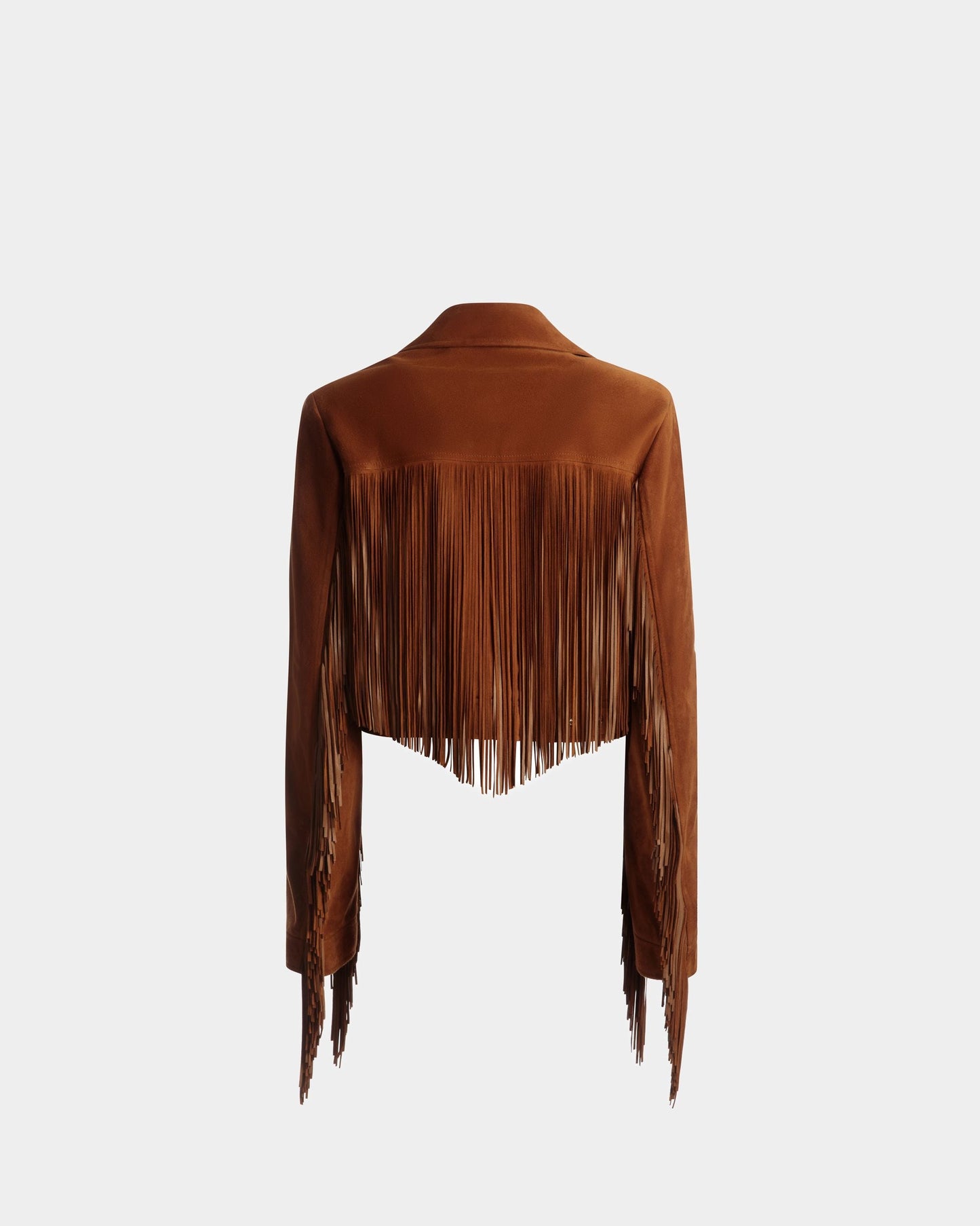 Tasseled Jacket | Women's Outerwear | Desert Suede | Bally | Still Life Back