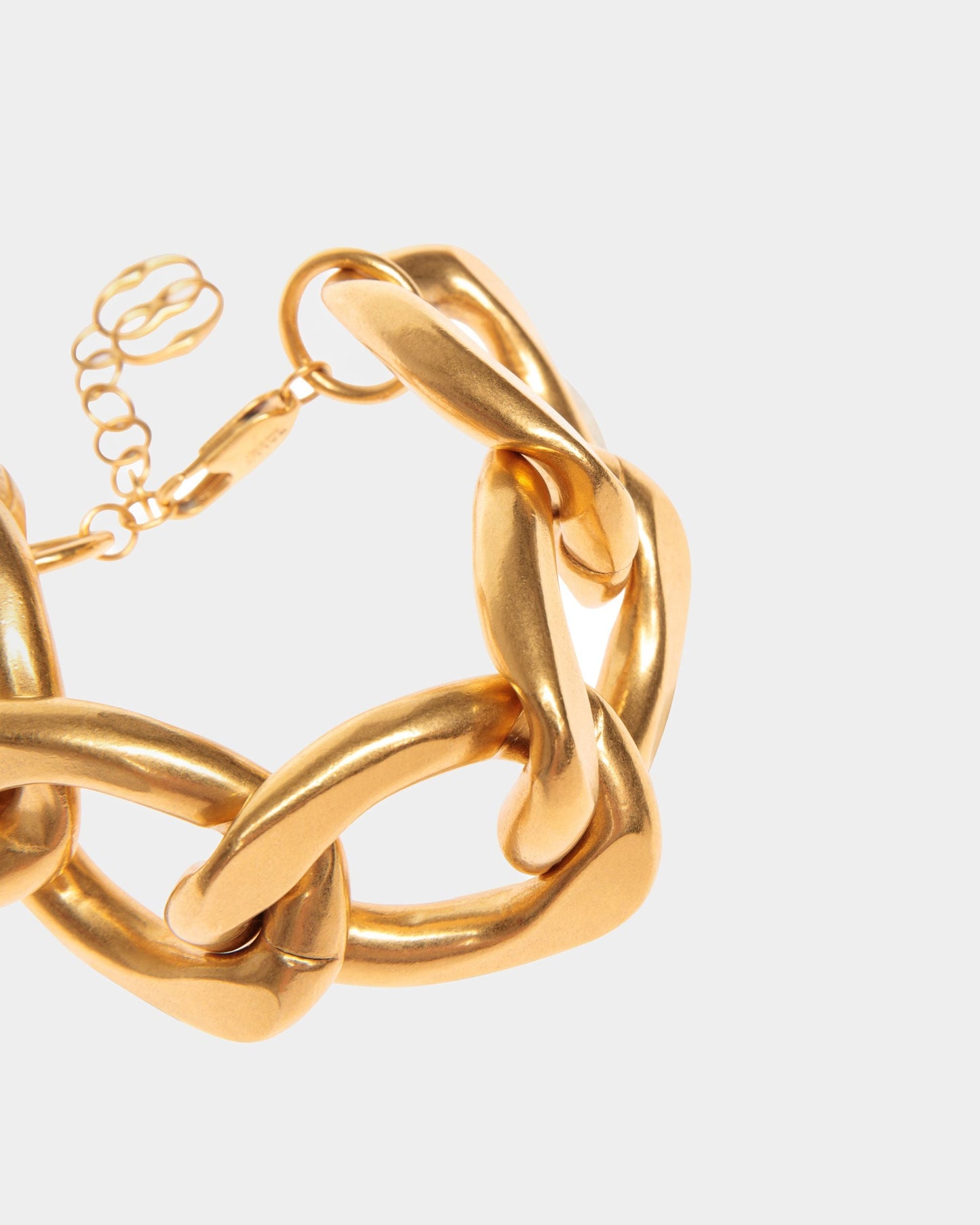 Chain Bracelet In Hammered Gold