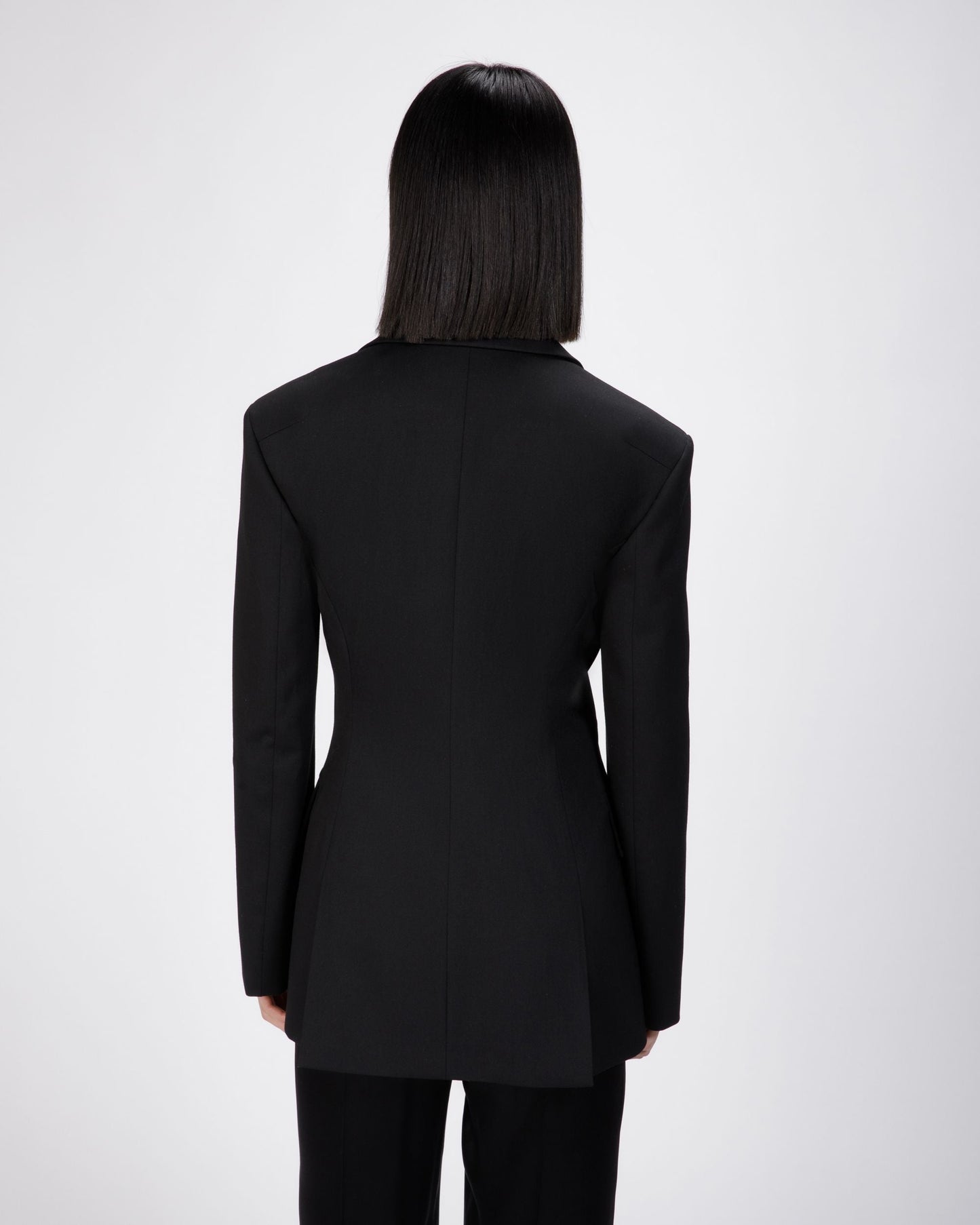 Wool Mix Jacket In Black