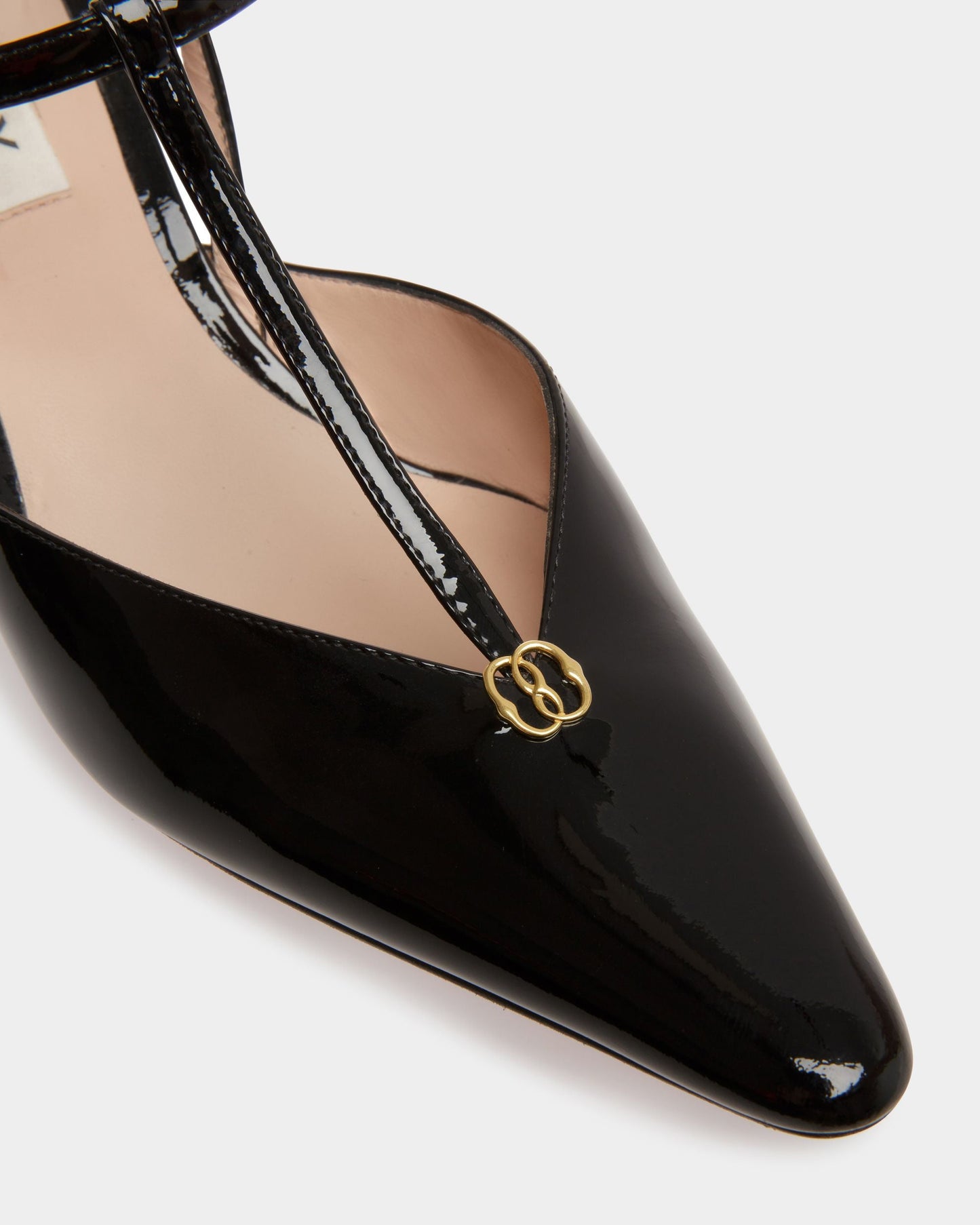 Karline | Women's Pumps | Black And Bone Leather | Bally | Still Life Detail