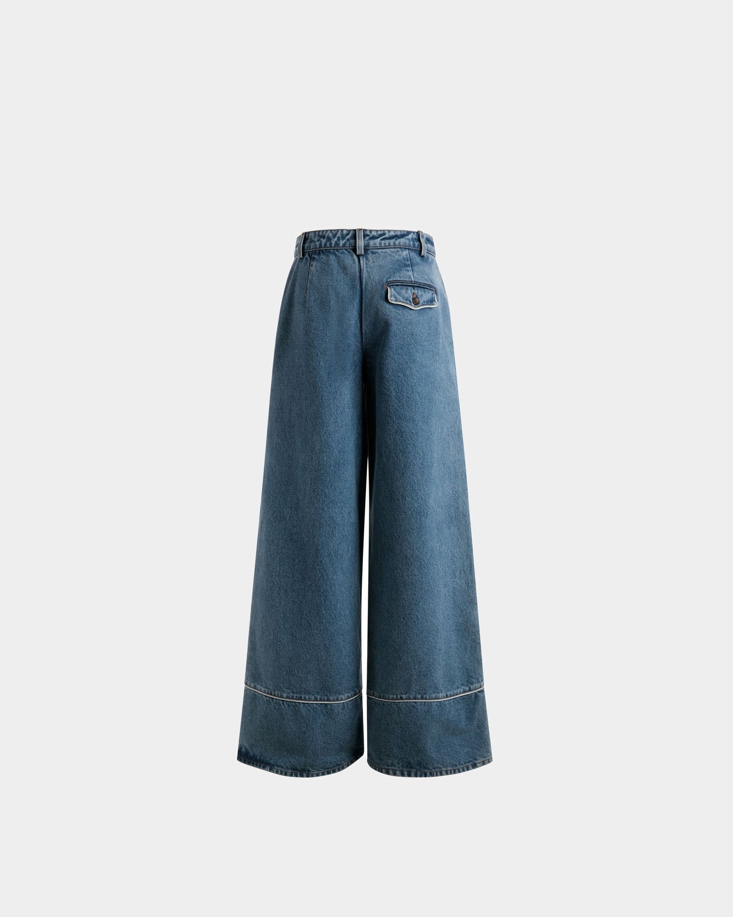 Denim Pants | Women's Pants | Light Blue Cotton | Bally | Still Life Back