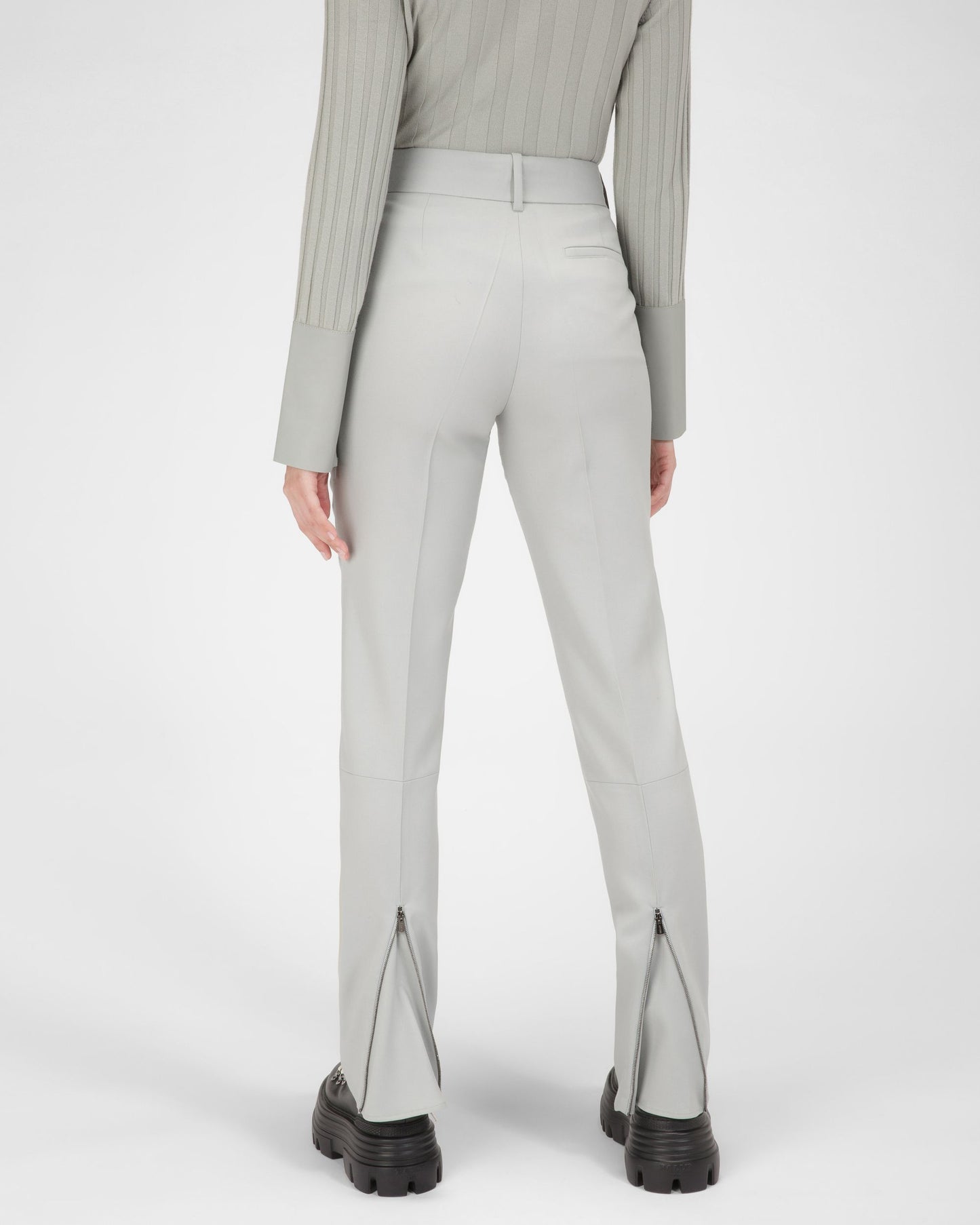 Wool Trousers In Grey