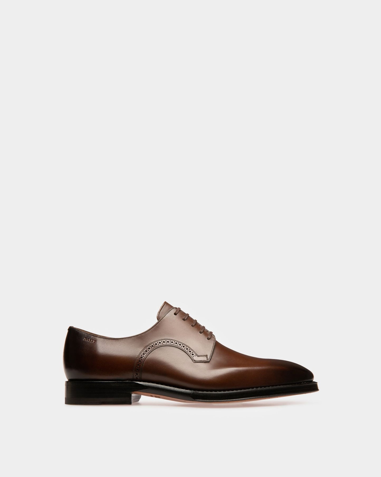 Scamardo Men's Leather Derby Lace-Up Shoe In Mid Brown