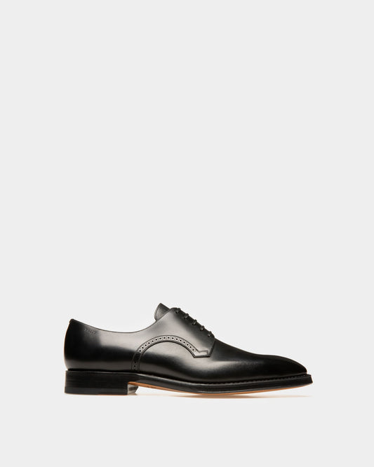 Scamardo Leather Derby Shoes In Black